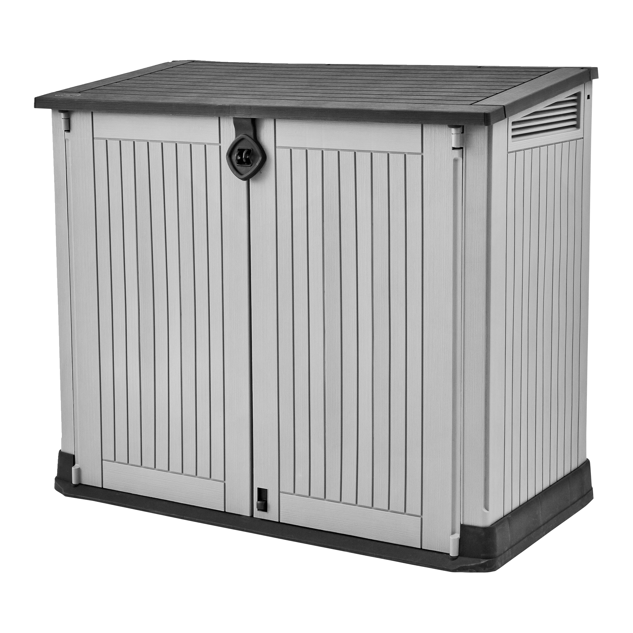 Julas lägsta pris!Förvaringsbod 130x110x68 cm Hard Head (705)1 1 499.-Underhållsfri och ventileradPlats för t.ex. två soptunnorLåsbar dubbeldörr