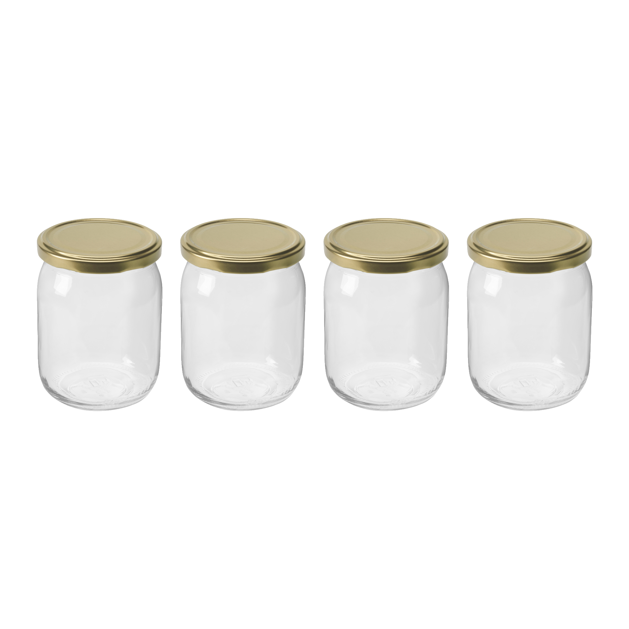 Glasburkar med skruvlock 4-pk 0,5 l
