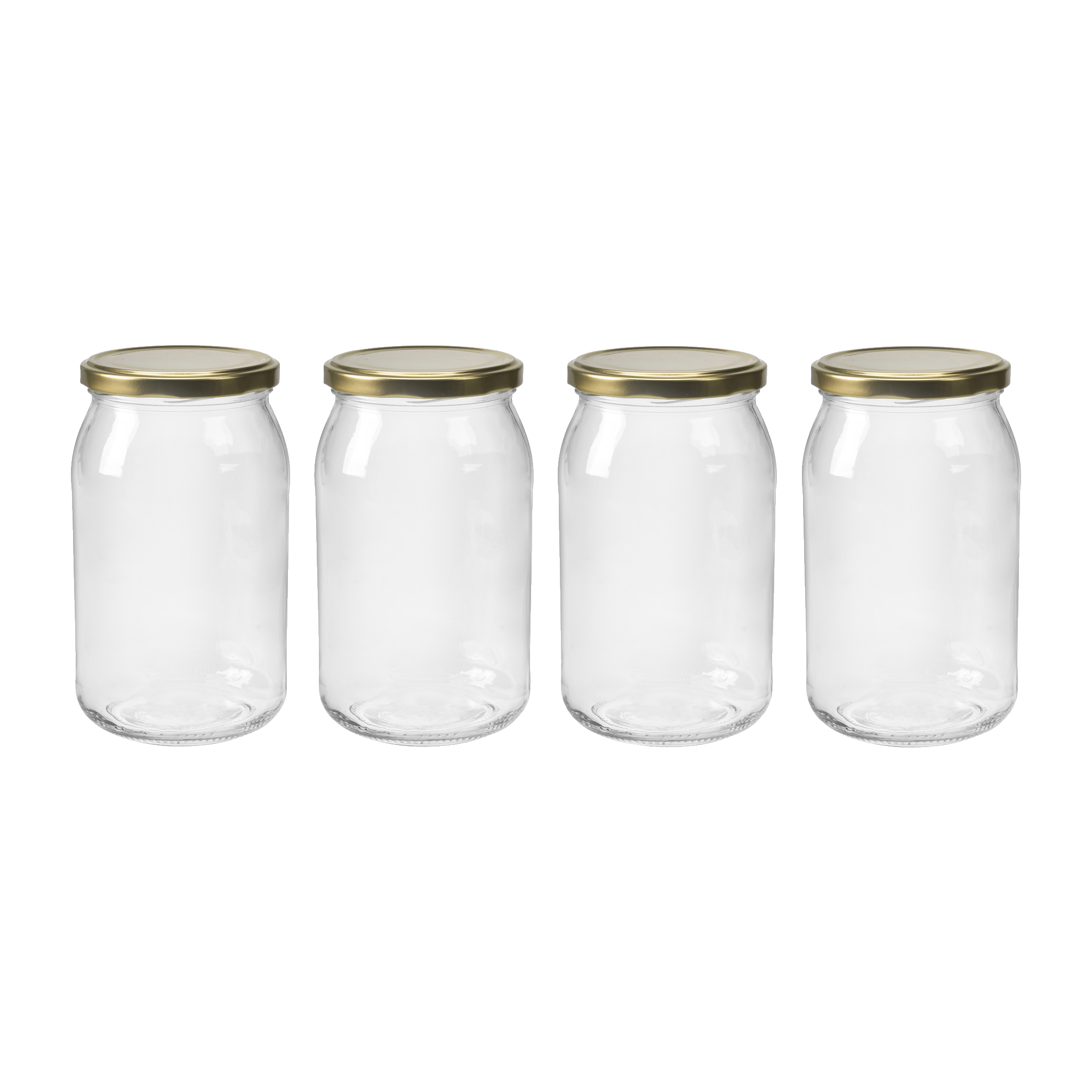 Glasburkar med skruvlock 4-pk 0,3 l