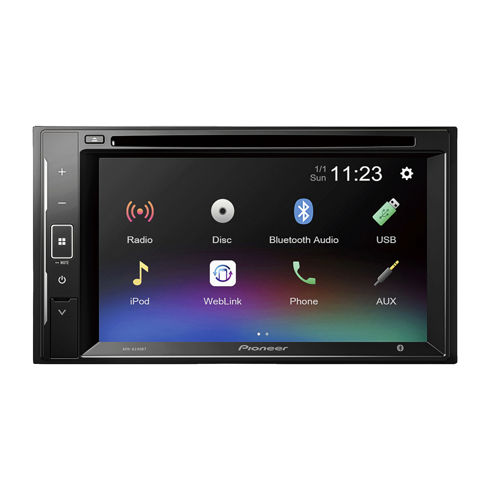 Bilstereo 4x50 W Pioneer, AVH-A240BTPioneer | AVH-A240BT (21)2 2 499.-Bluetooth, USB och DVD/CDKompatibel med Android/iPhoneFM-radio