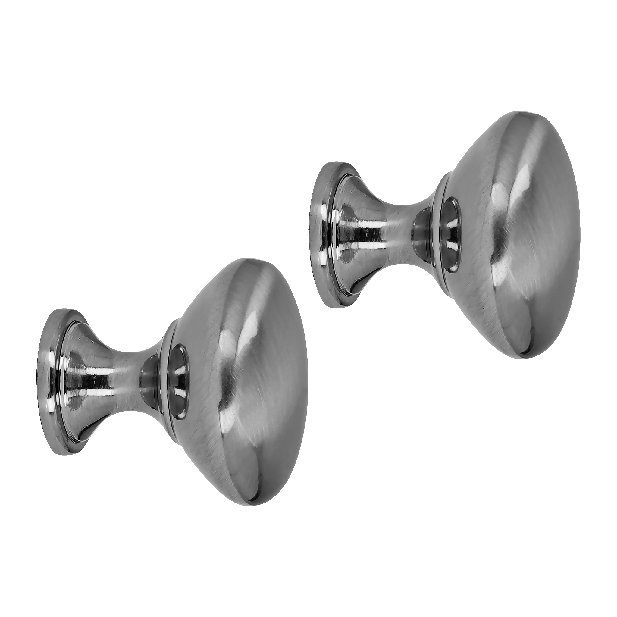 Knopp, borstad nickel 2-pk Ø30 mm