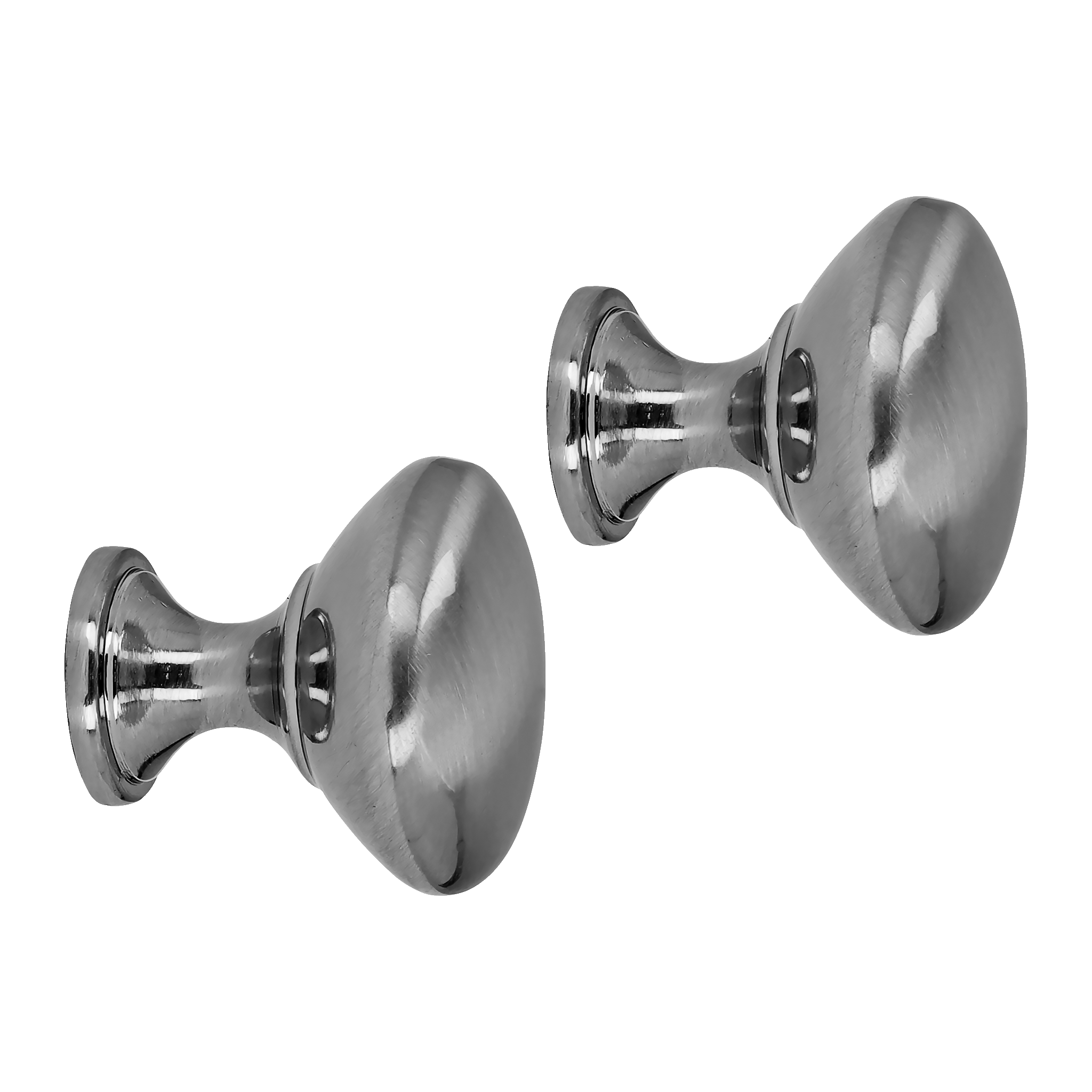 Knopp, borstad nickel 2-pk Ø30 mm