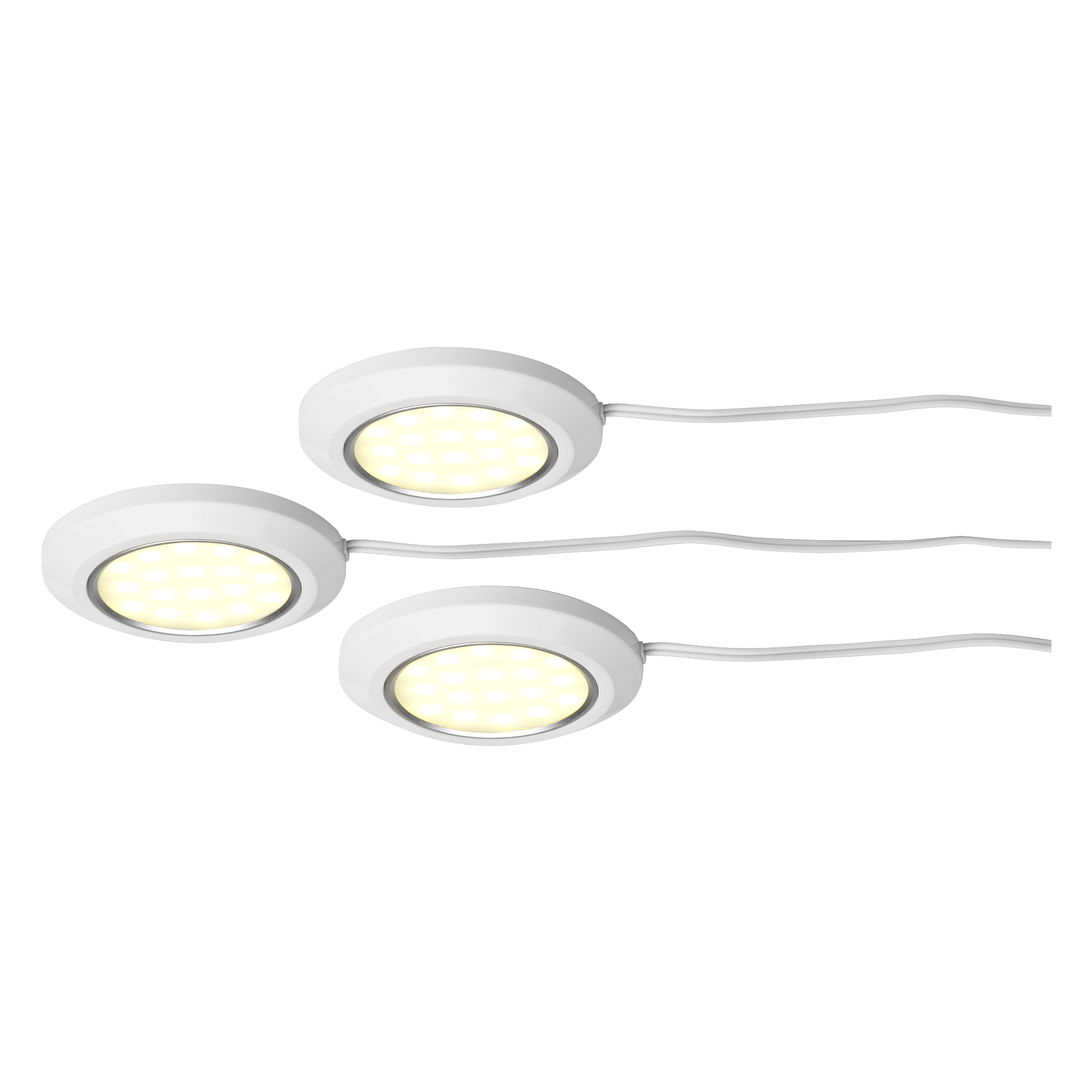 Downlights LED 3-pk 1,5 W 3x 65 lm Anslut (221)249.-PåbyggnadsbaraTransformator ingår