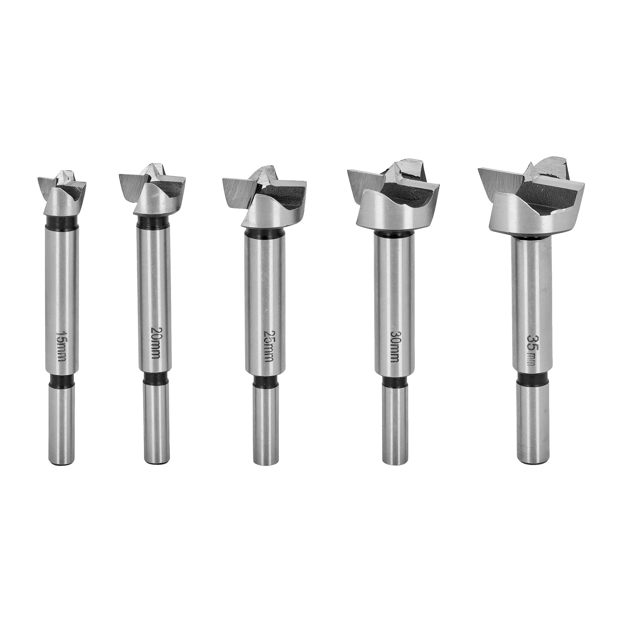 Cylinderborrsats 5 delar Ø15 mm / Ø20 mm / Ø25 mm / Ø30 mm / Ø35 mm