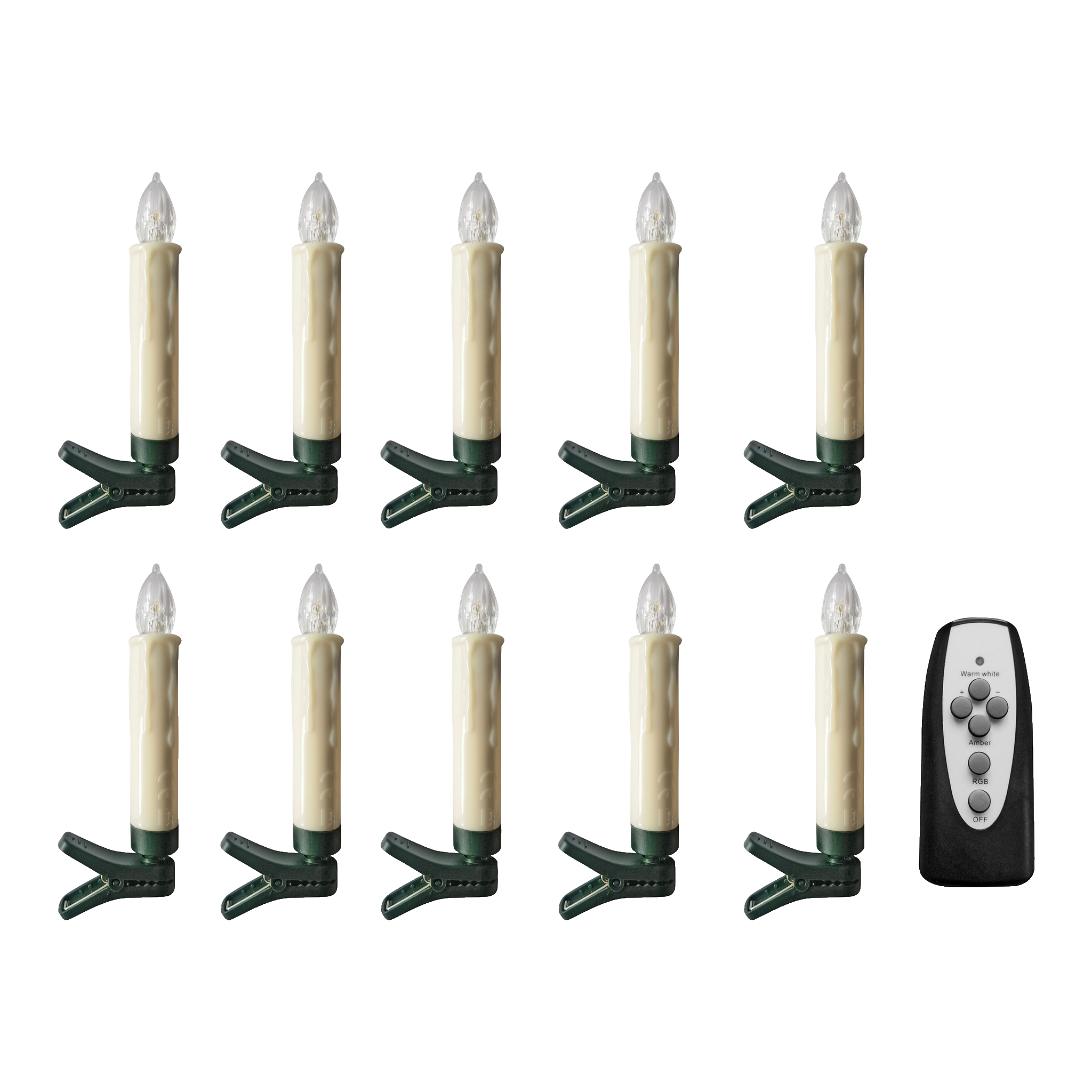 Batteridriven julgransbelysning LED 10-pk IP20