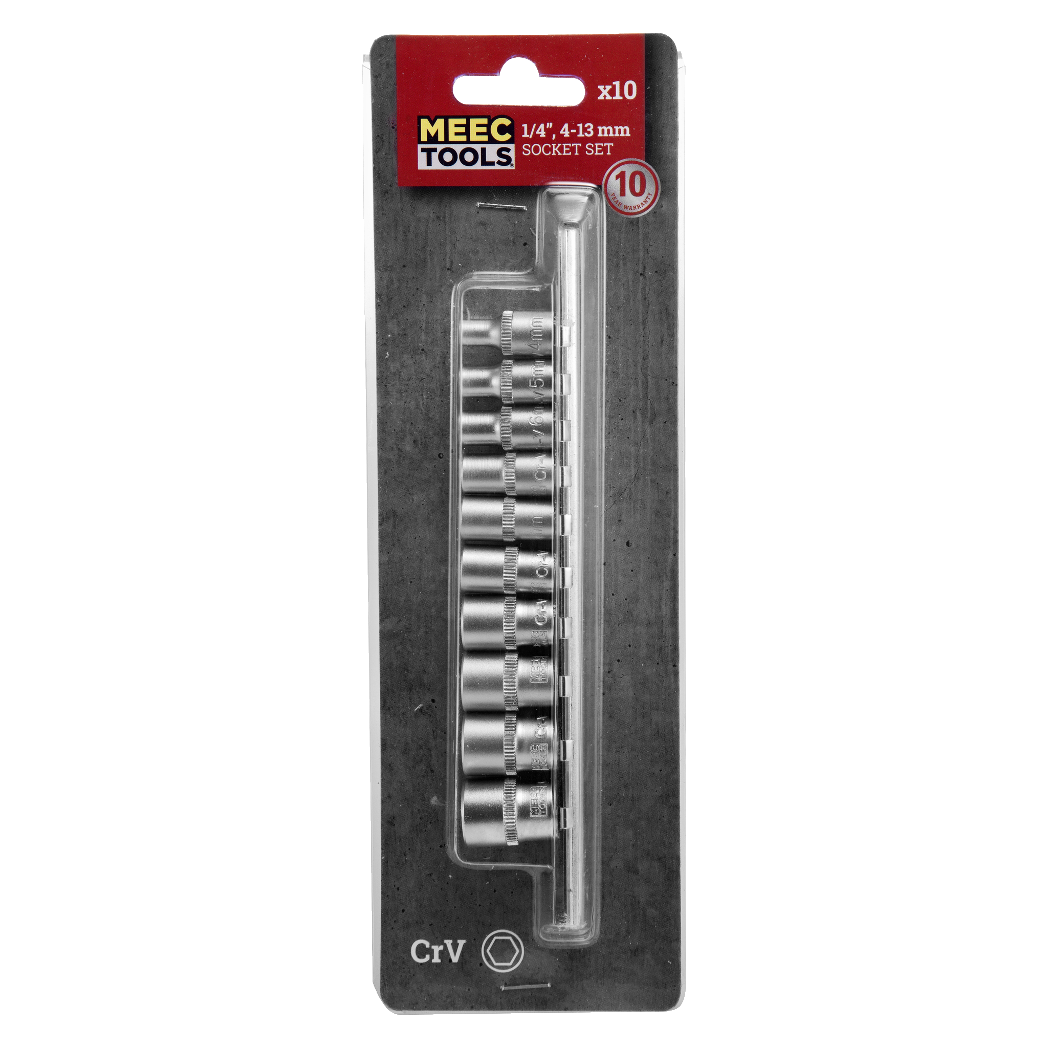 Pipesett 10 deler 1/4" 4–13 mm