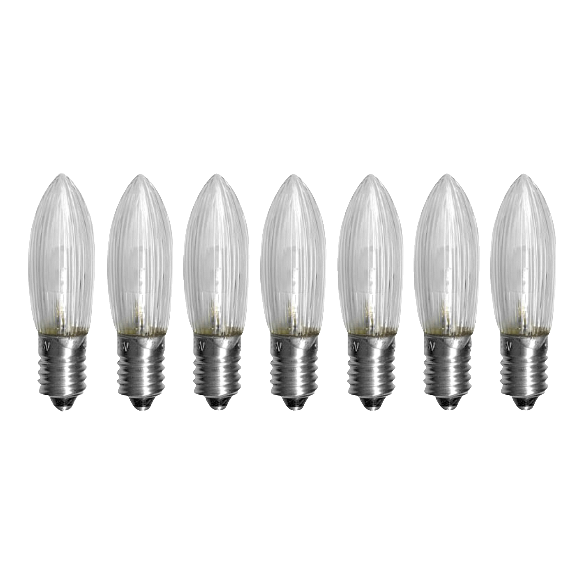 Reservlampor för adventsljusstake LED 7-pk E10 0,2 W 10-55 V