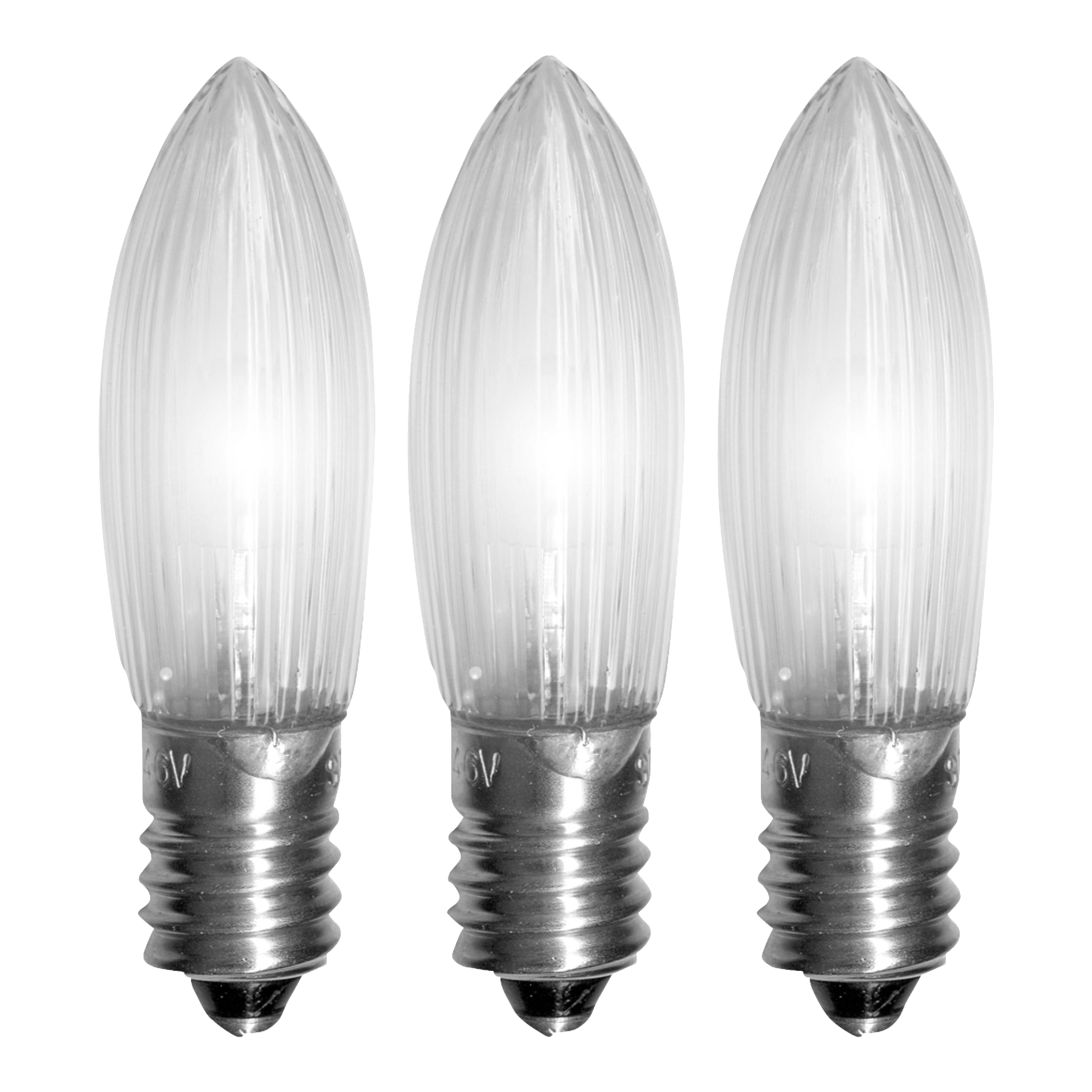 Reservlampor för adventsljusstake LED 3-pk E10 0,2 W 10-55 V