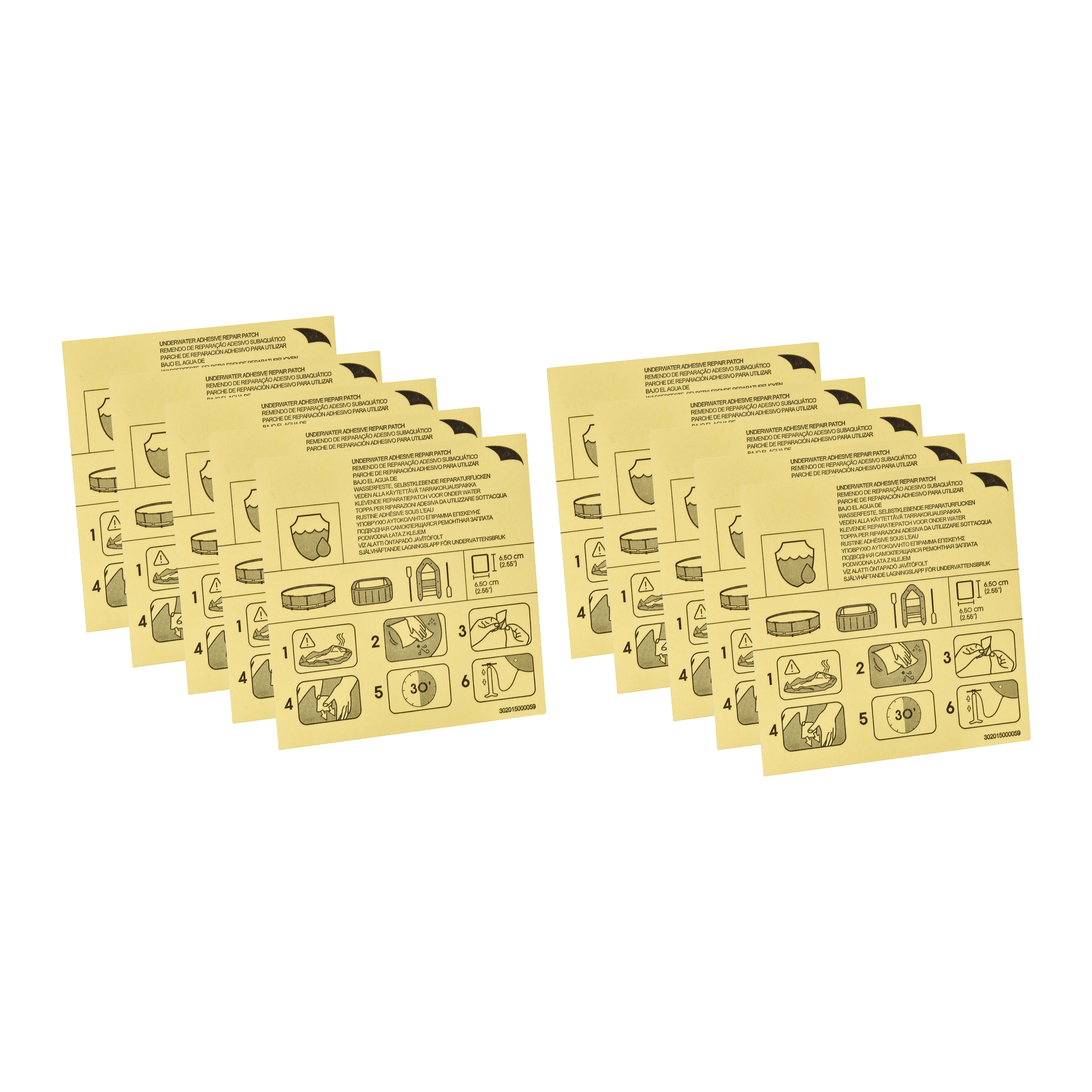 Lagningslappar för pool 10-pk 6,5x6,5 cm