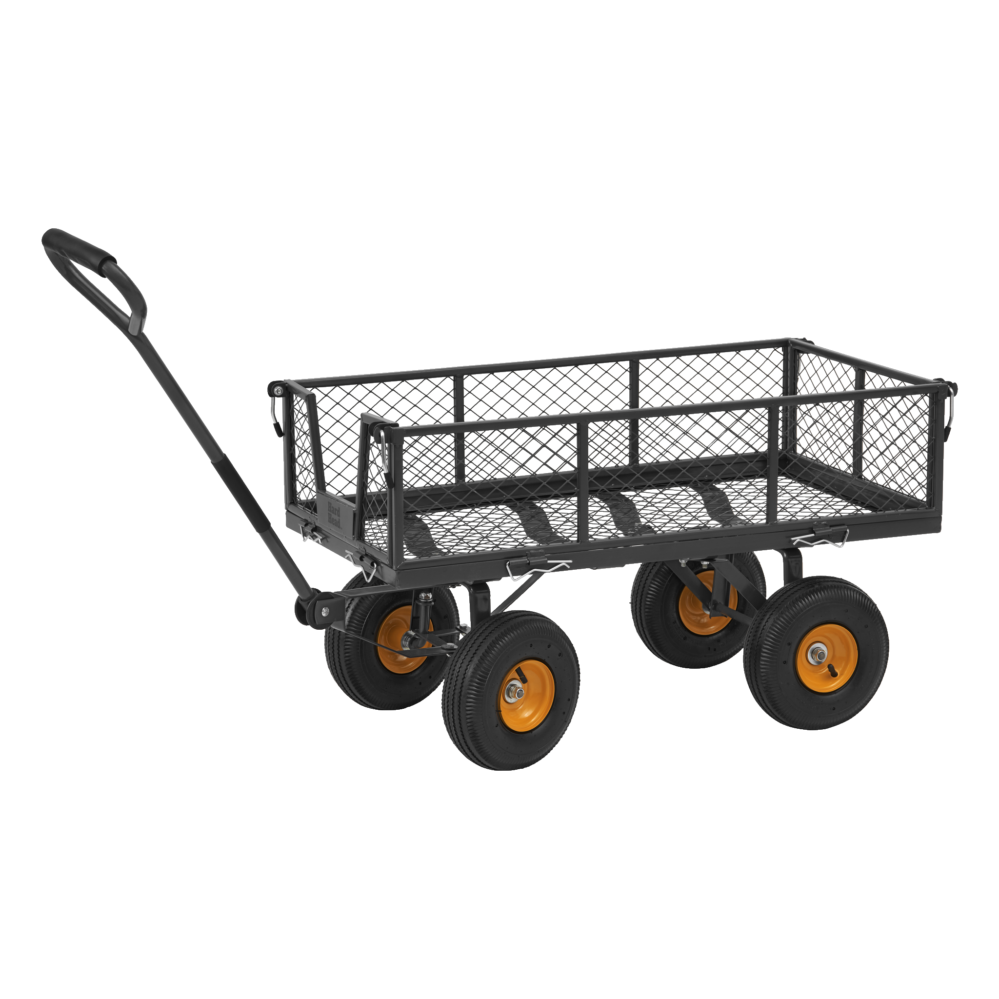 Bästsäljare!Transportvagn 95x50 cm 250 kg Hard Head (384)799.-95x50 cm lastytaAvtagbara sidorFyra luftgummihjul