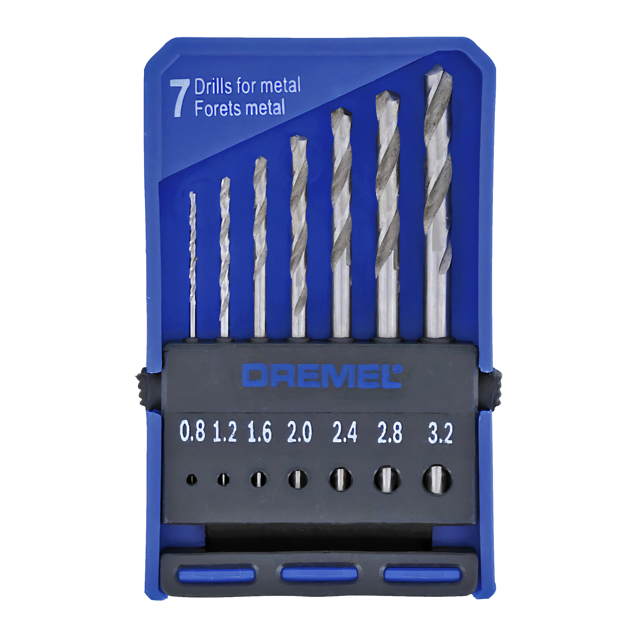 Precisionsborrsats 7 delar 0,8/1,2/1,6/2,0/2,4/2,8/3,2 mm