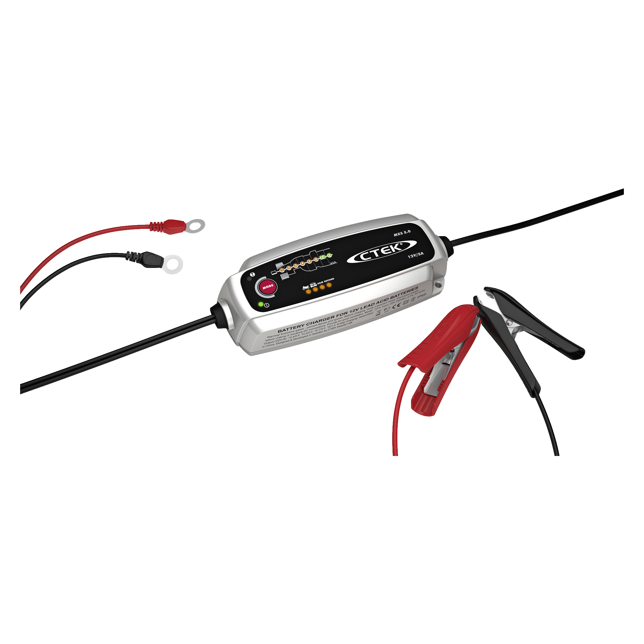 Batteriladdare 12 V 5 A CTEK, MXS 5.0CTEK | MXS 5.0 (347)999.-Bäst i test8-stegsprogramRekonditioneringsläge
