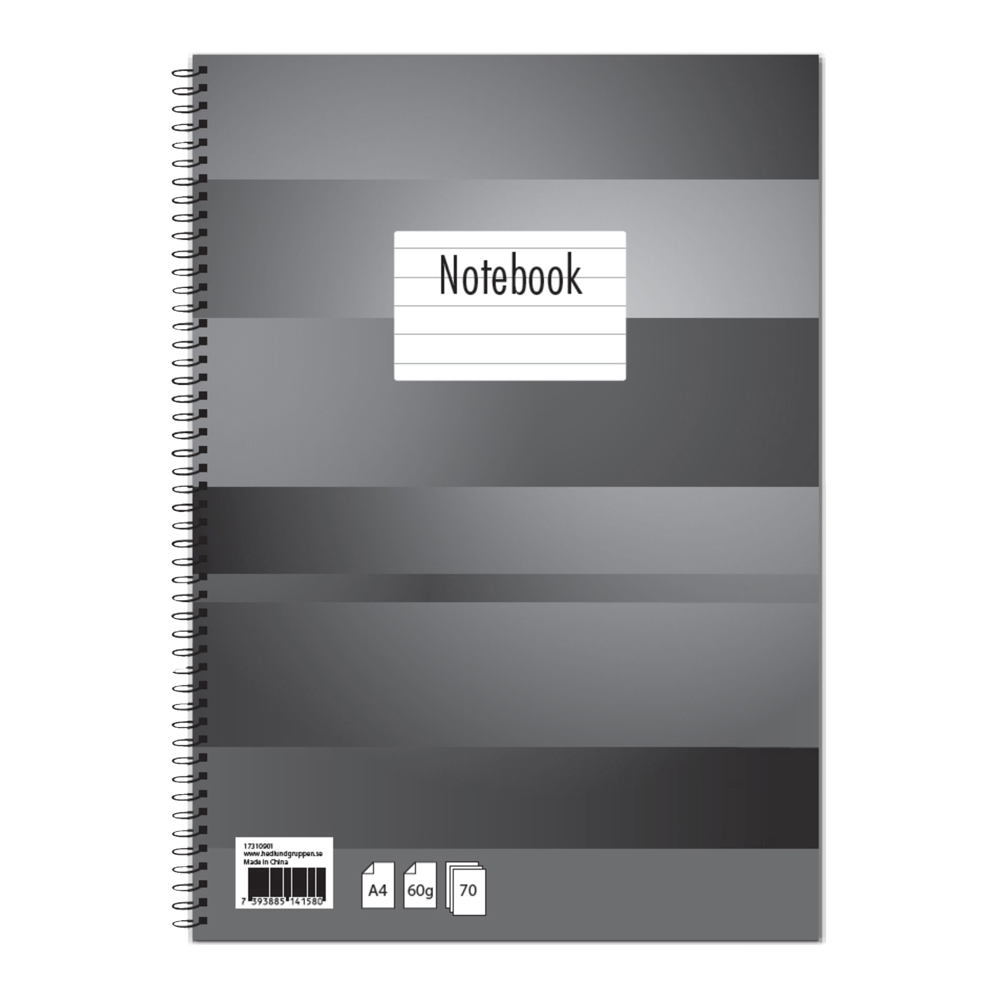 Linjerade kollegieblock 2-pk A4