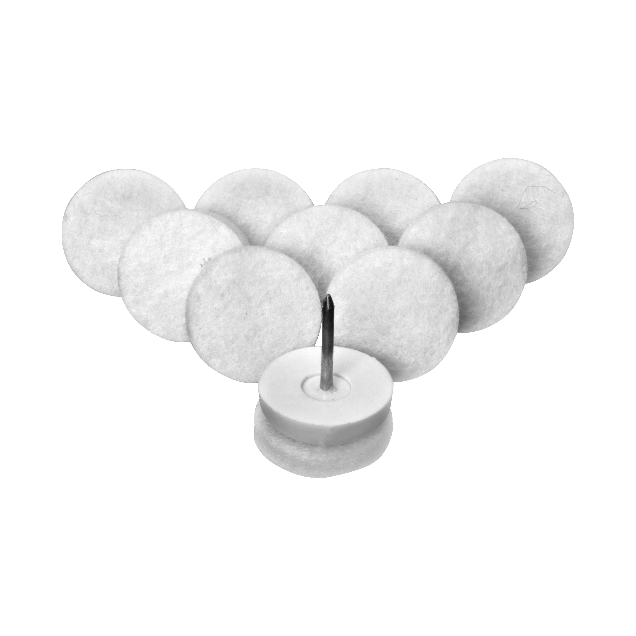 Möbeltassar med spik 10-pk 26xØ22 mm