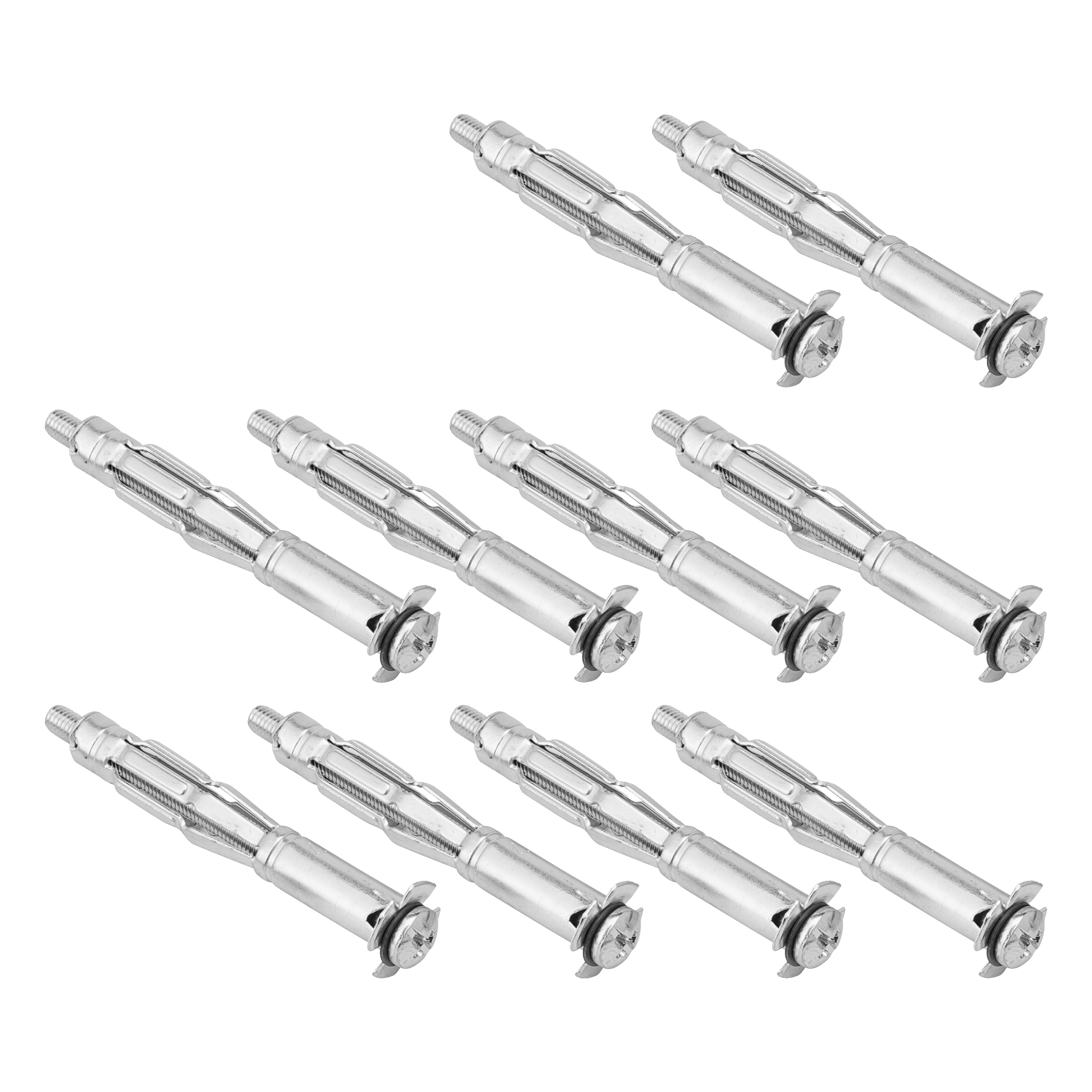 Ekspansjonsplugger i metall for dobbel gips 10-pk M5 65xØ9 mm