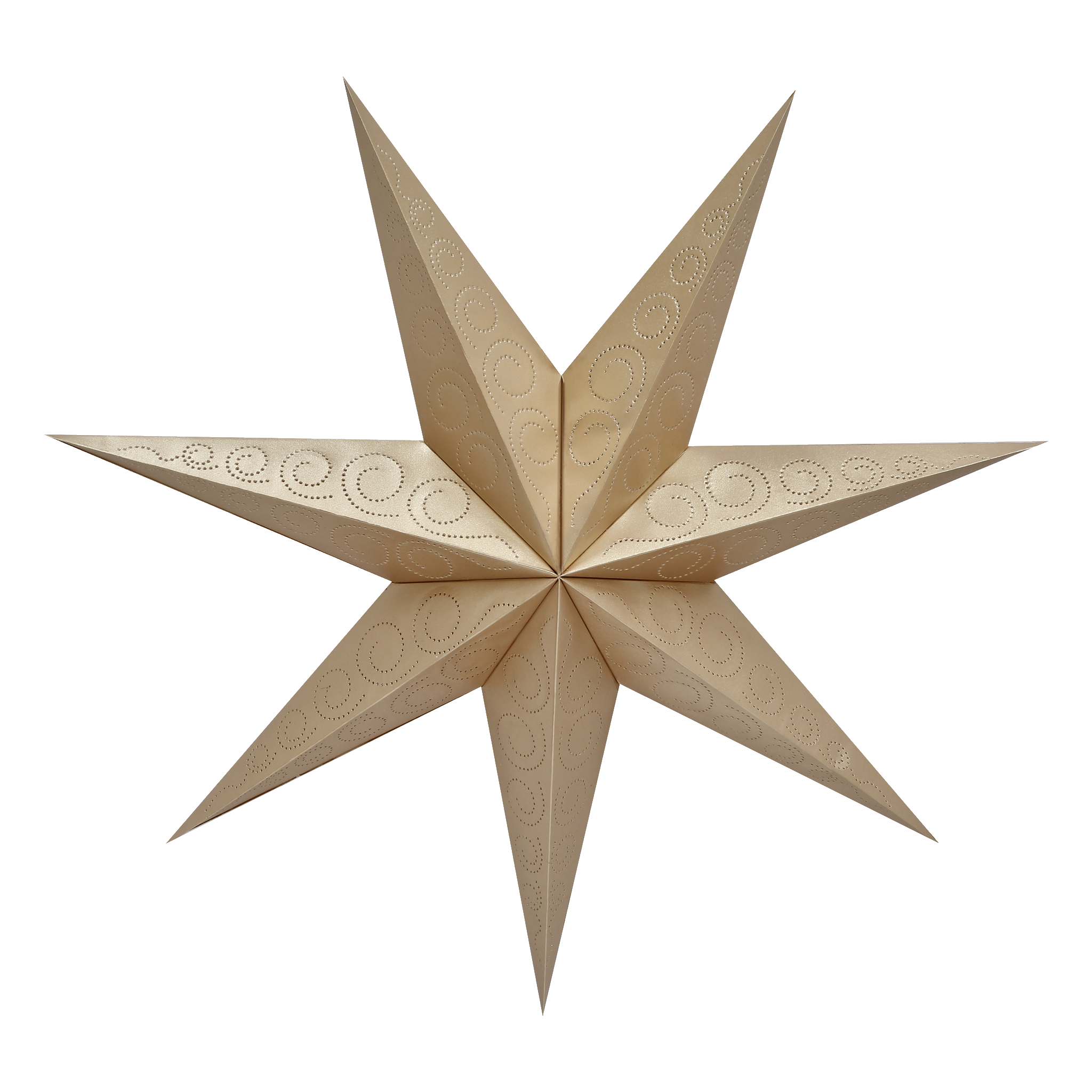 Champagnefärgad adventsstjärna Ø60 cm E14