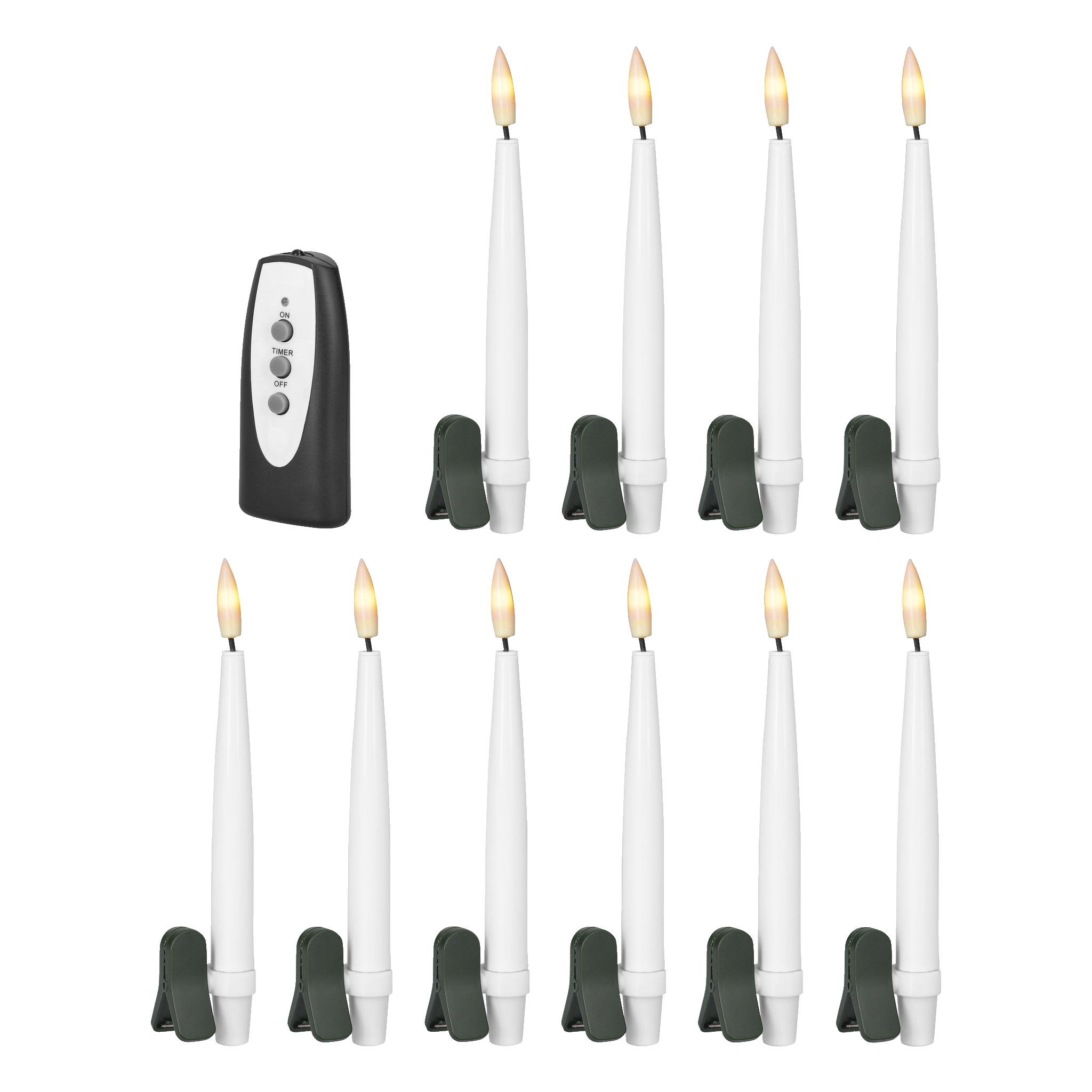 Batteridrevet juletrebelysning LED 10-pk IP20