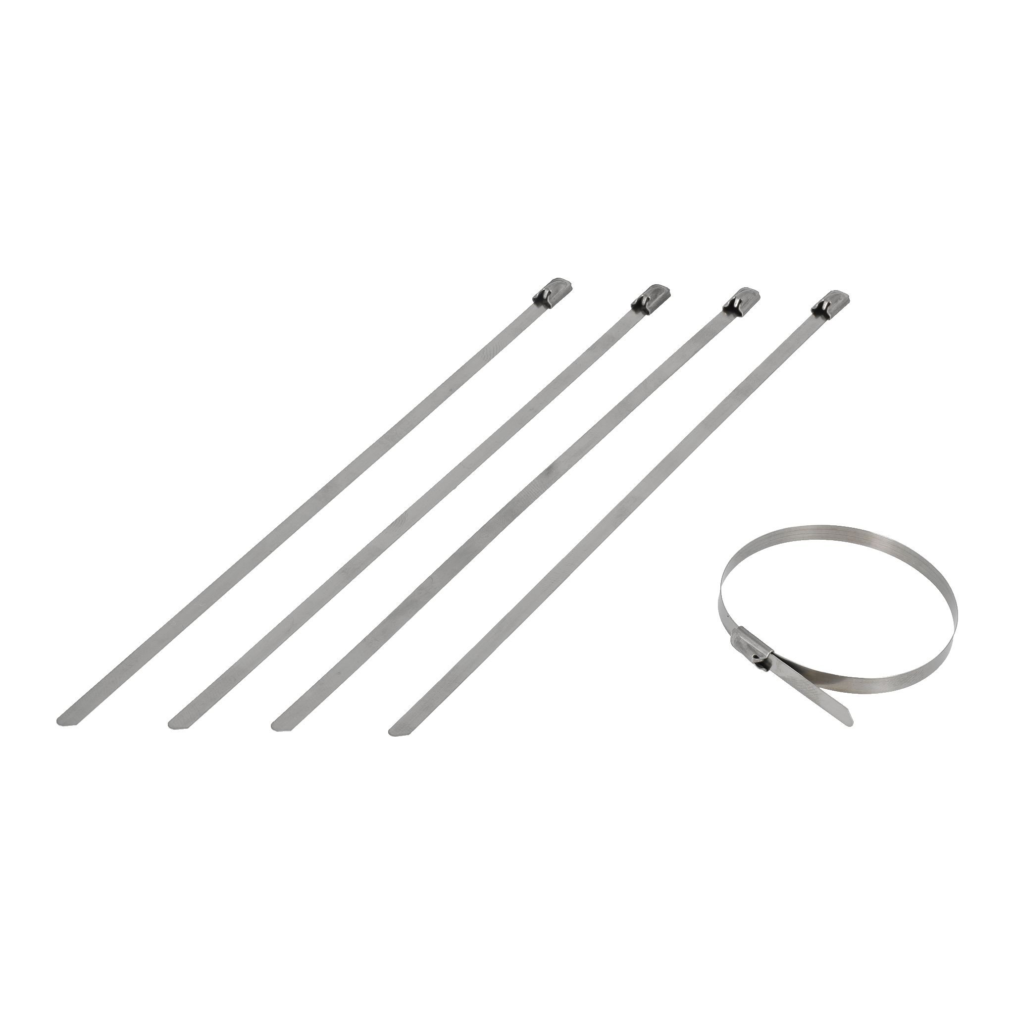 Buntband av rostfritt stål 5-pk 200x4,6 mm