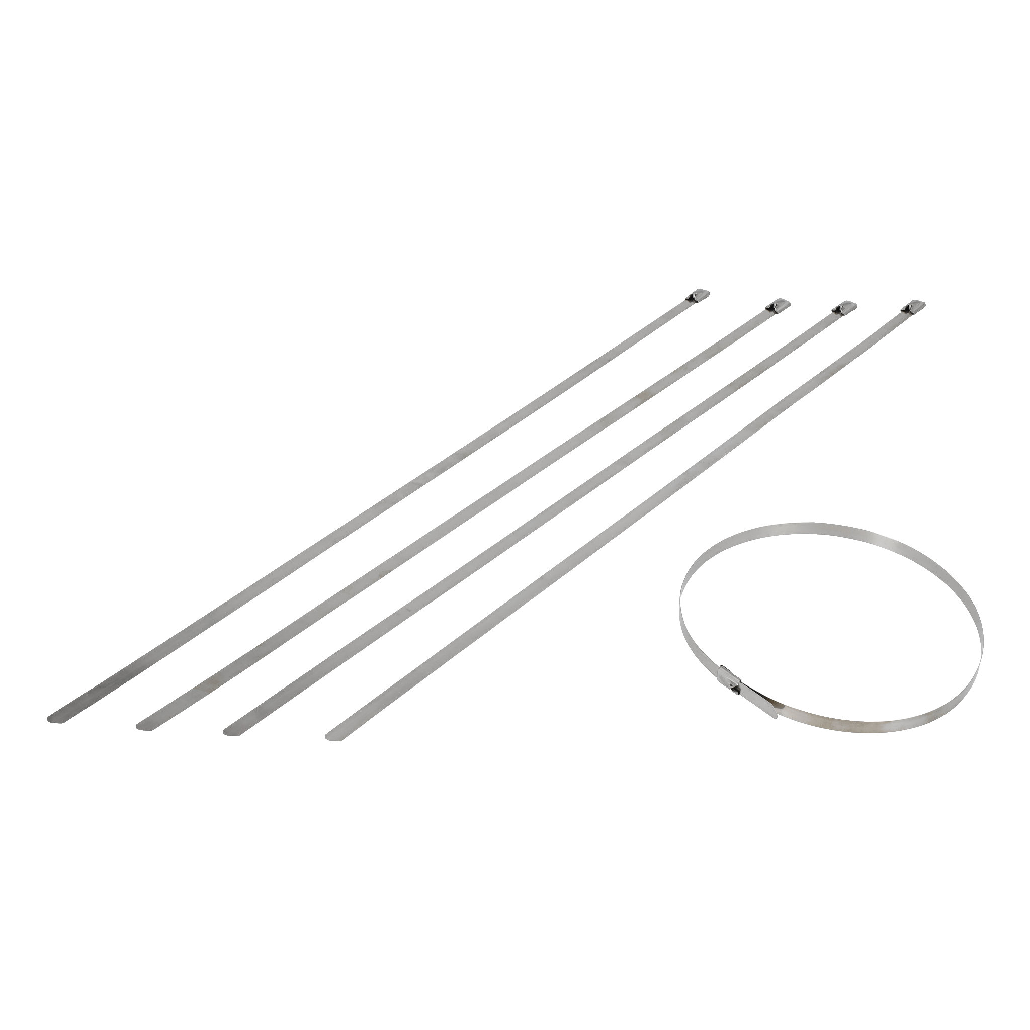 Buntebånd i rustfritt stål 5-pk 500x7,9 mm