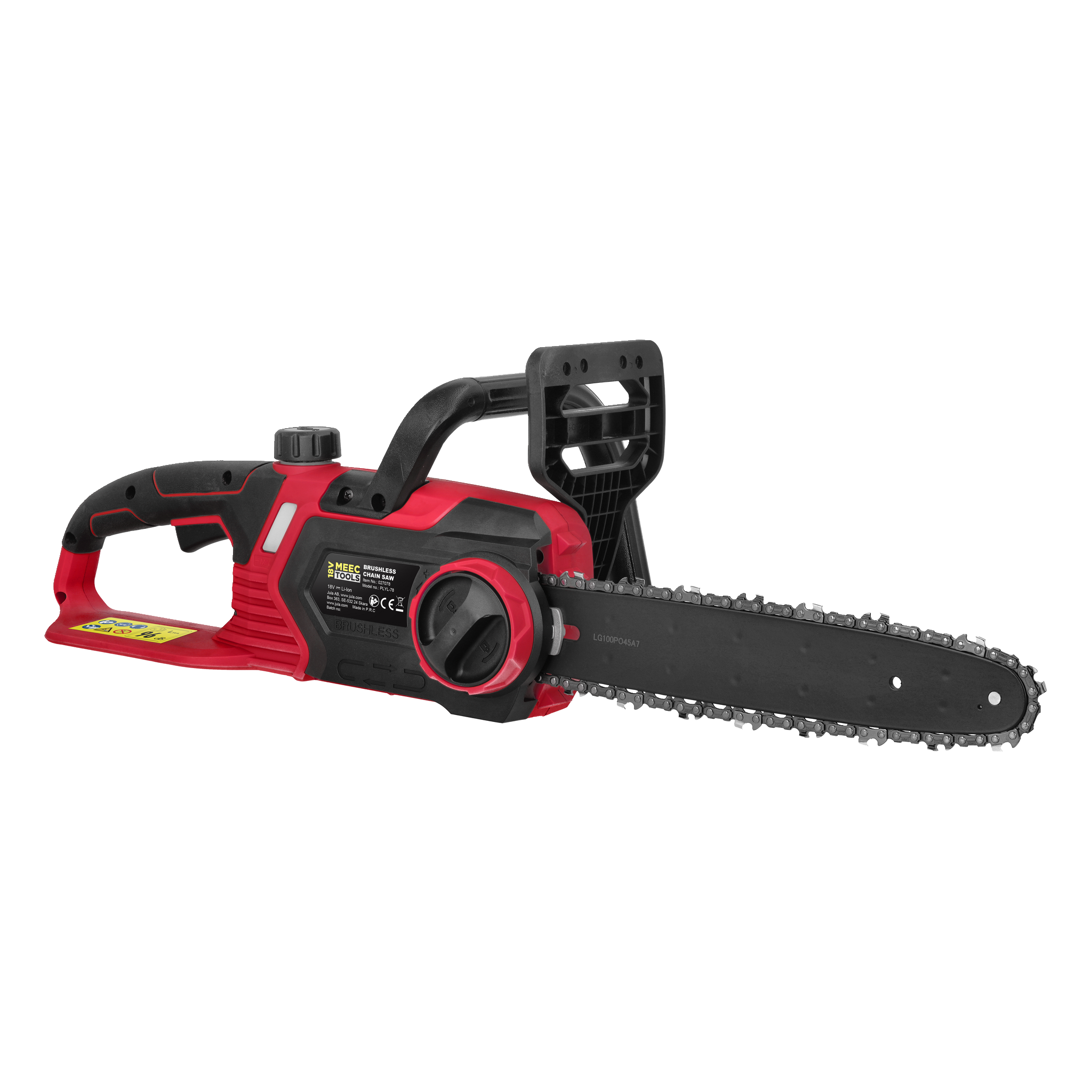 Batteridrevet motorsag 18 V 10″/25,4 cm