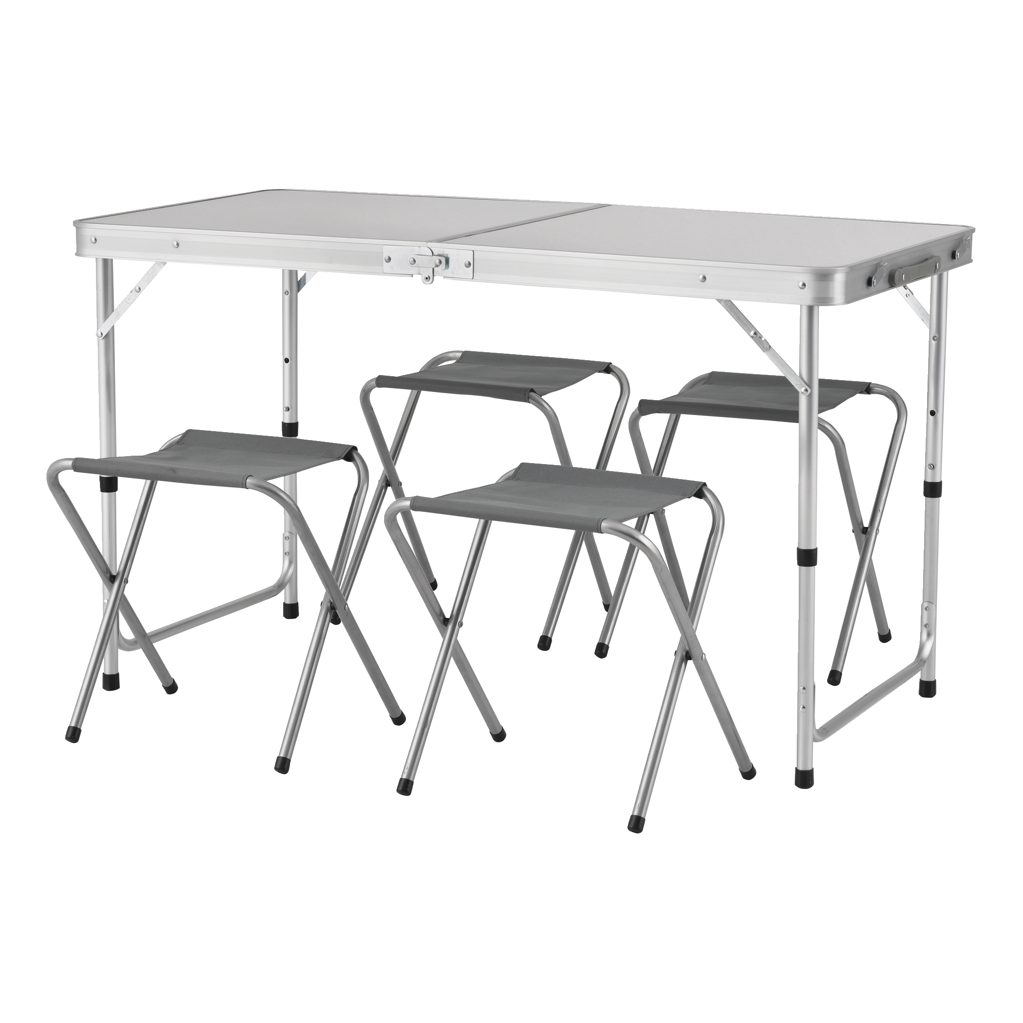 Hopfällbart campingbord med stolar 5 delar