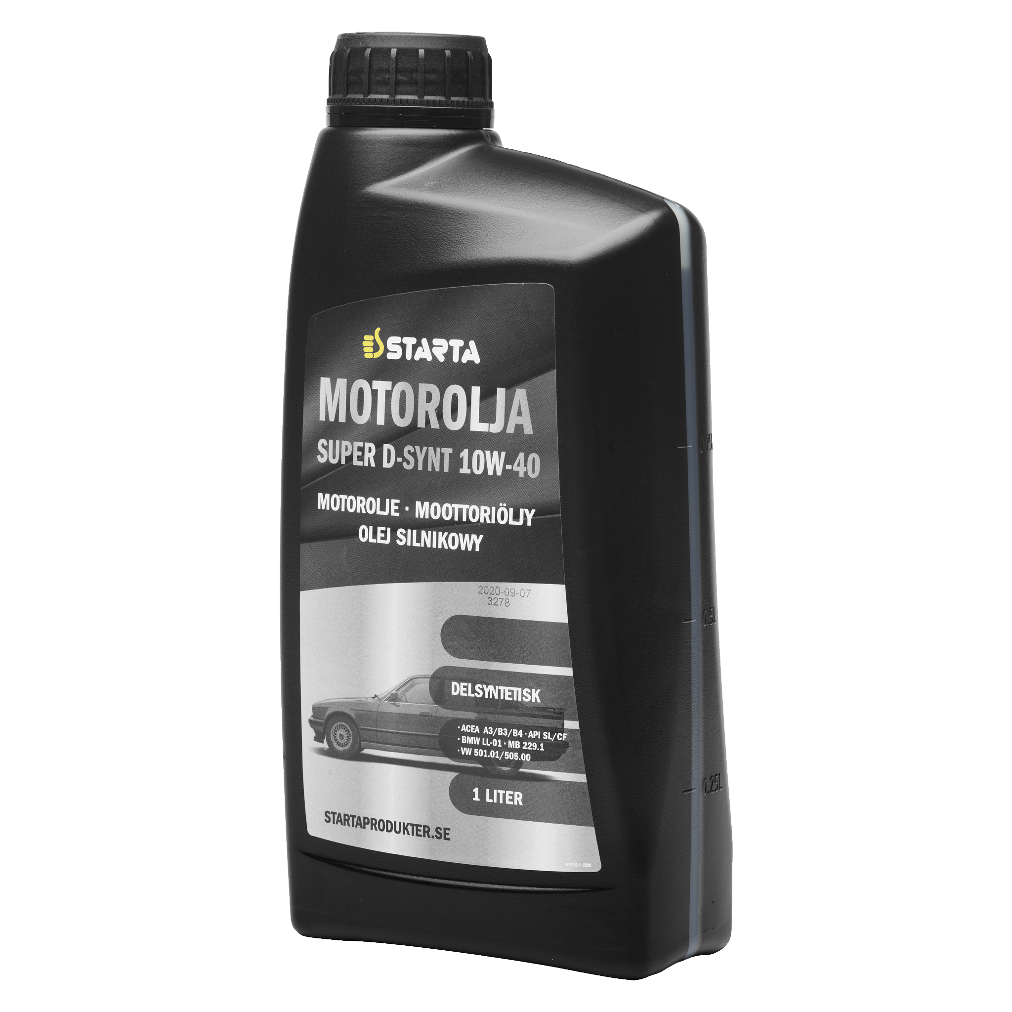 Delsyntetisk motorolja 10W40 1 l