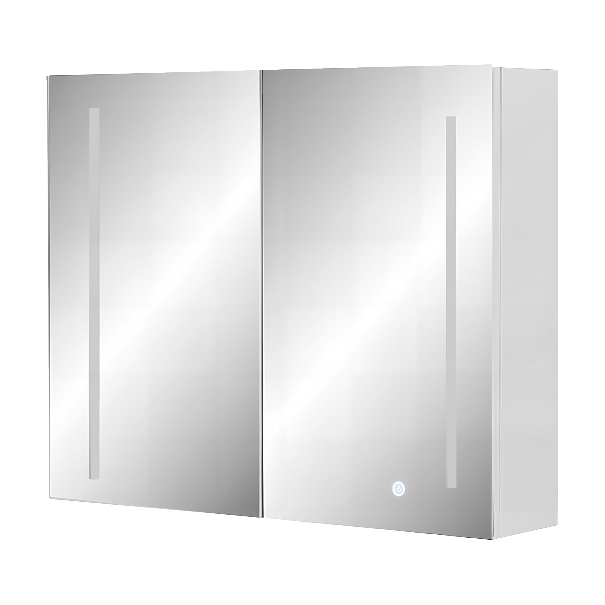 Spegelskåp LED 60x75x20 cm