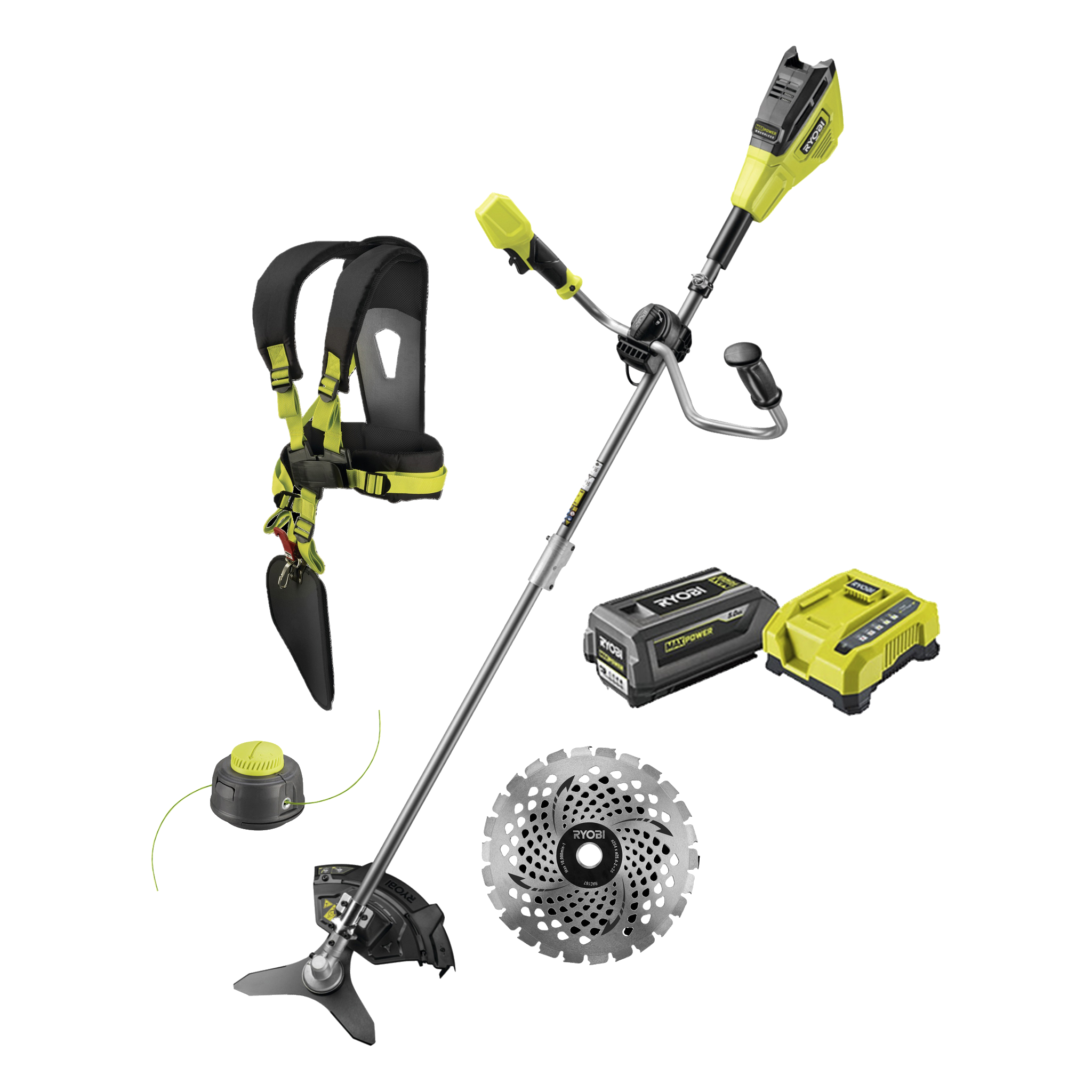 Batteridriven röjsåg 36 V 5,0 Ah 40 cm