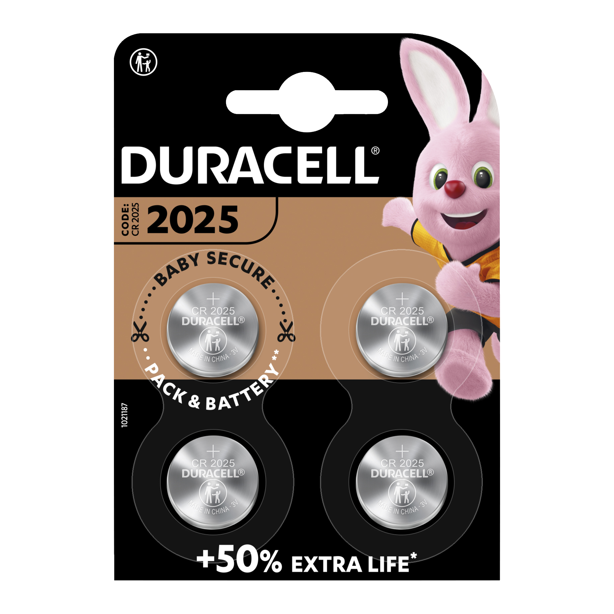 Knappscellsbatterier CR2025 4-pk