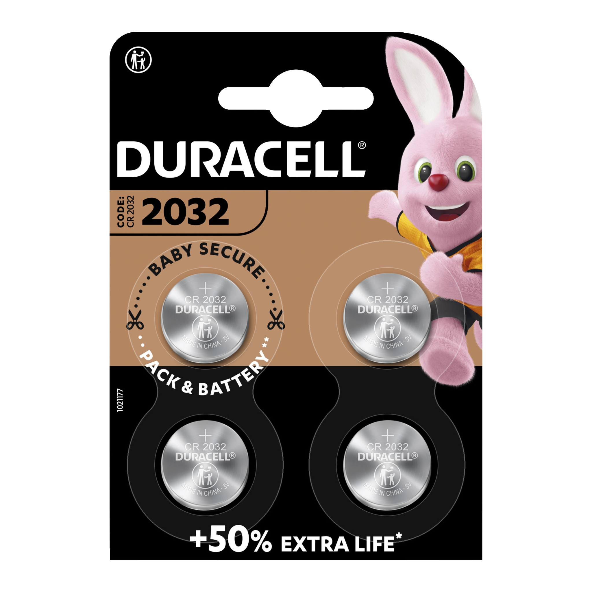 Knappecellebatterier CR2032 4-pk