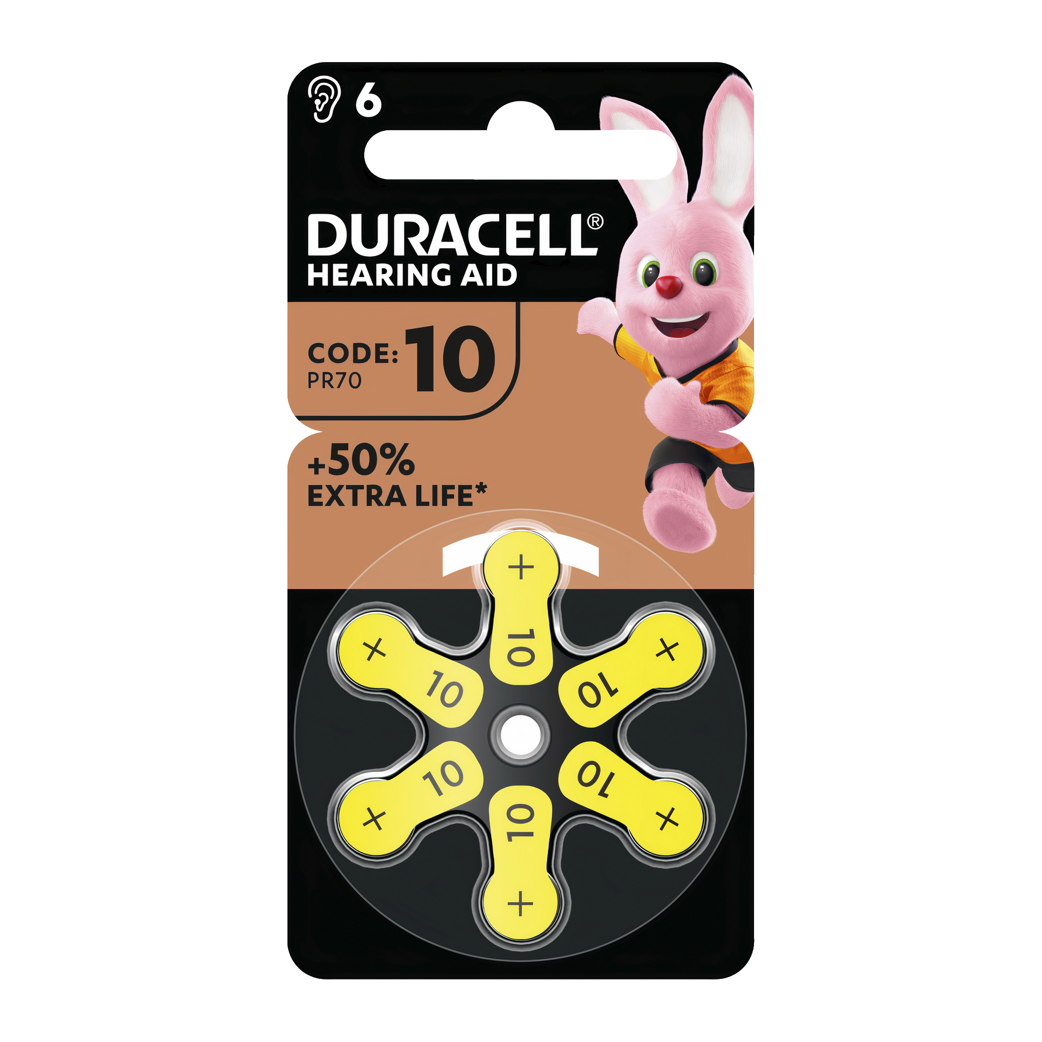 Høreapparatbatterier DA10 6-pk