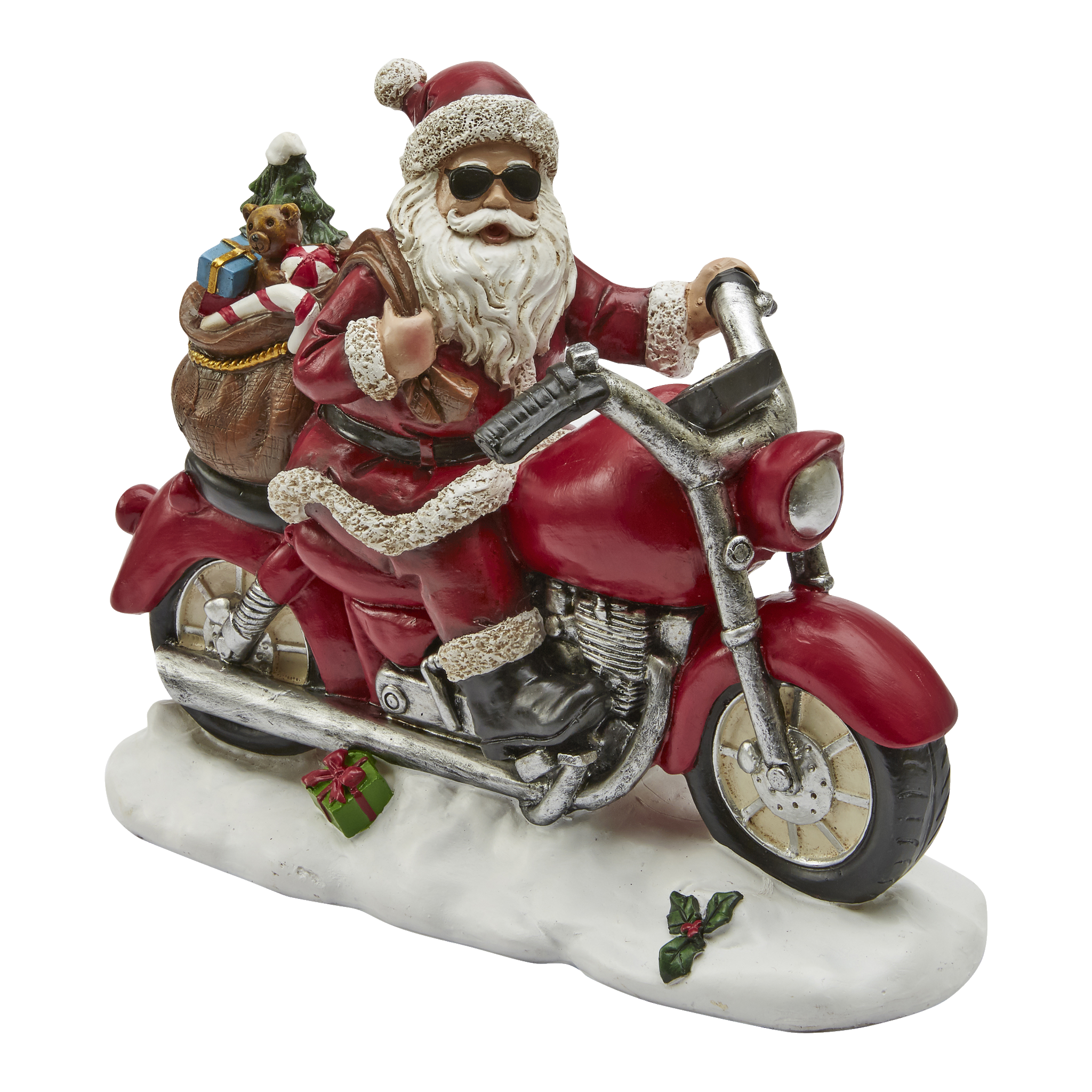 Tomte på motorcykel 20 cm