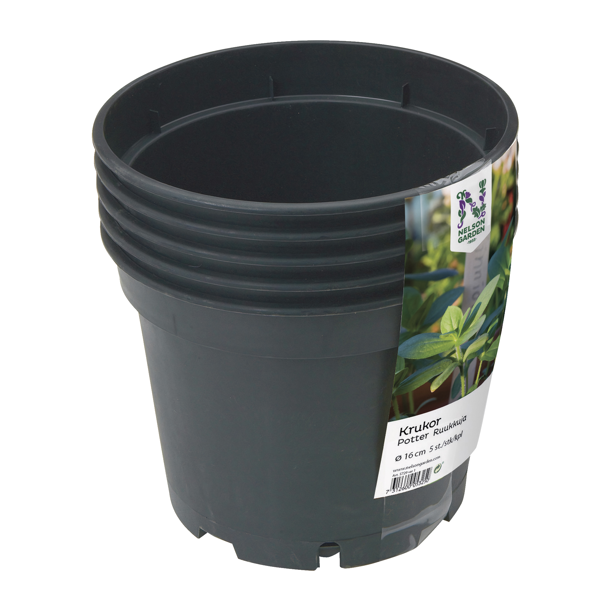 Blomsterpotter 5-pk Ø17 cm
