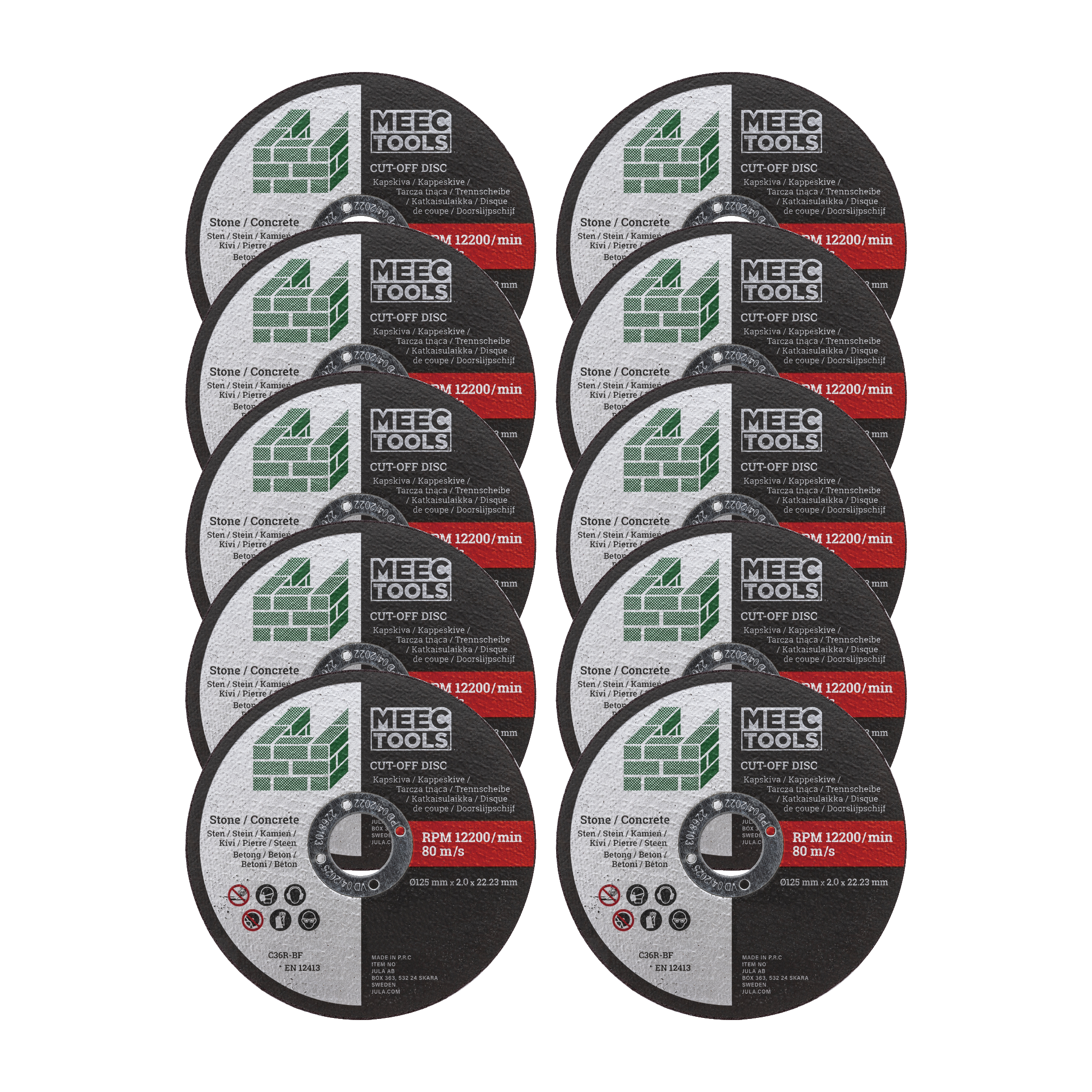 Kappeskiver 10-pk Ø125 mm
