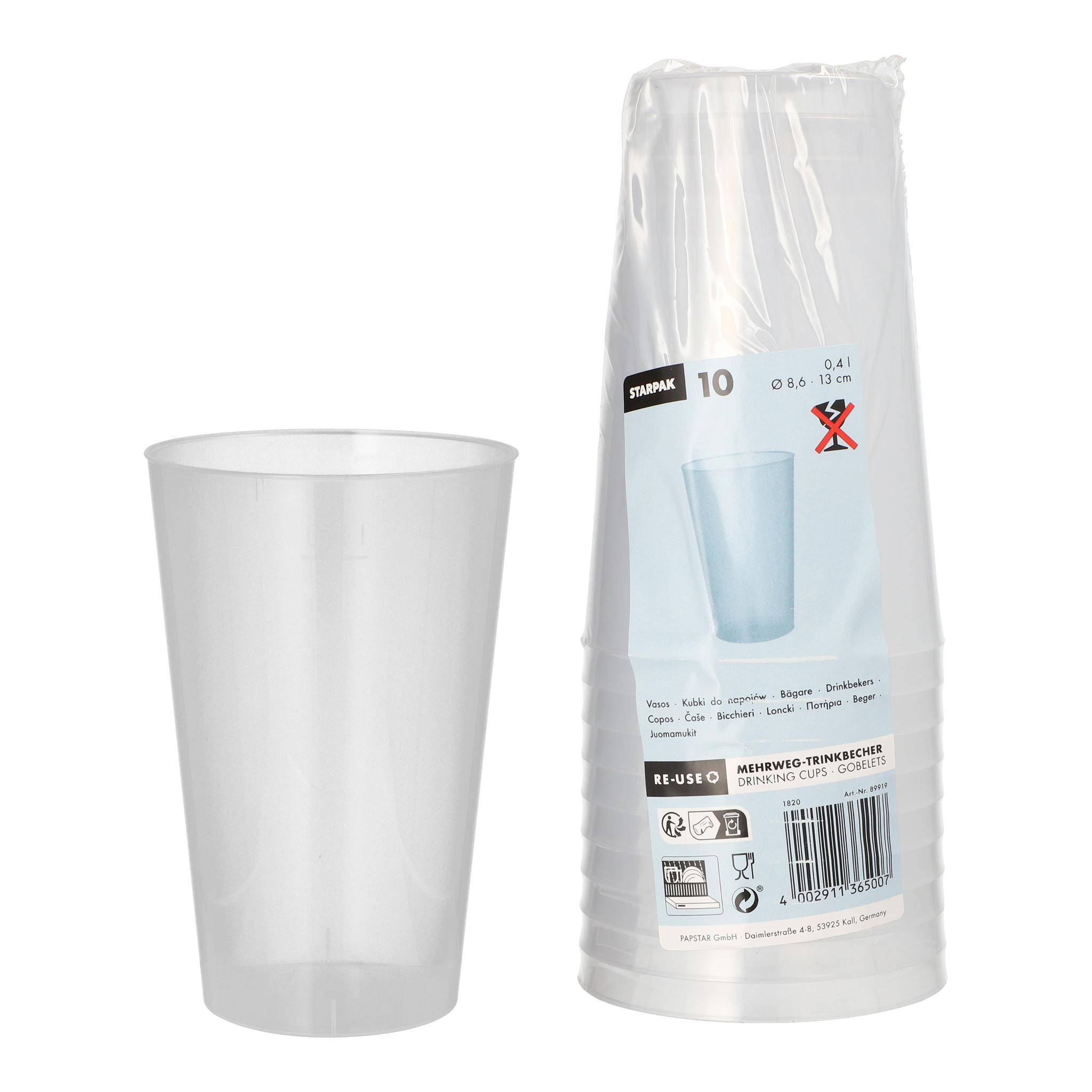 Plastglas 10-pk 40 cl