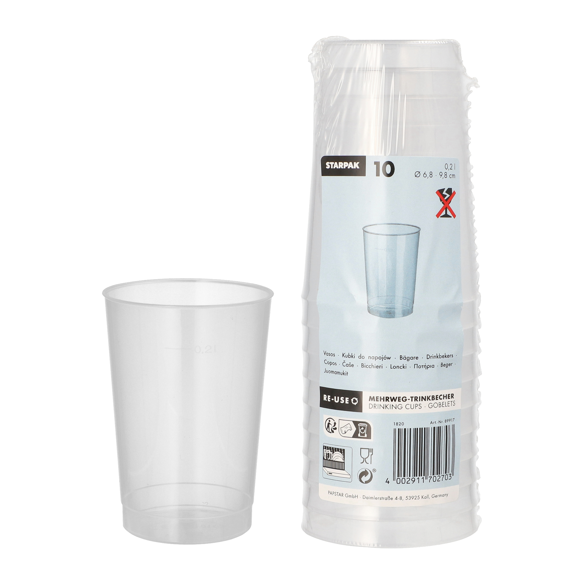 Plastglas 10-pk 20 cl
