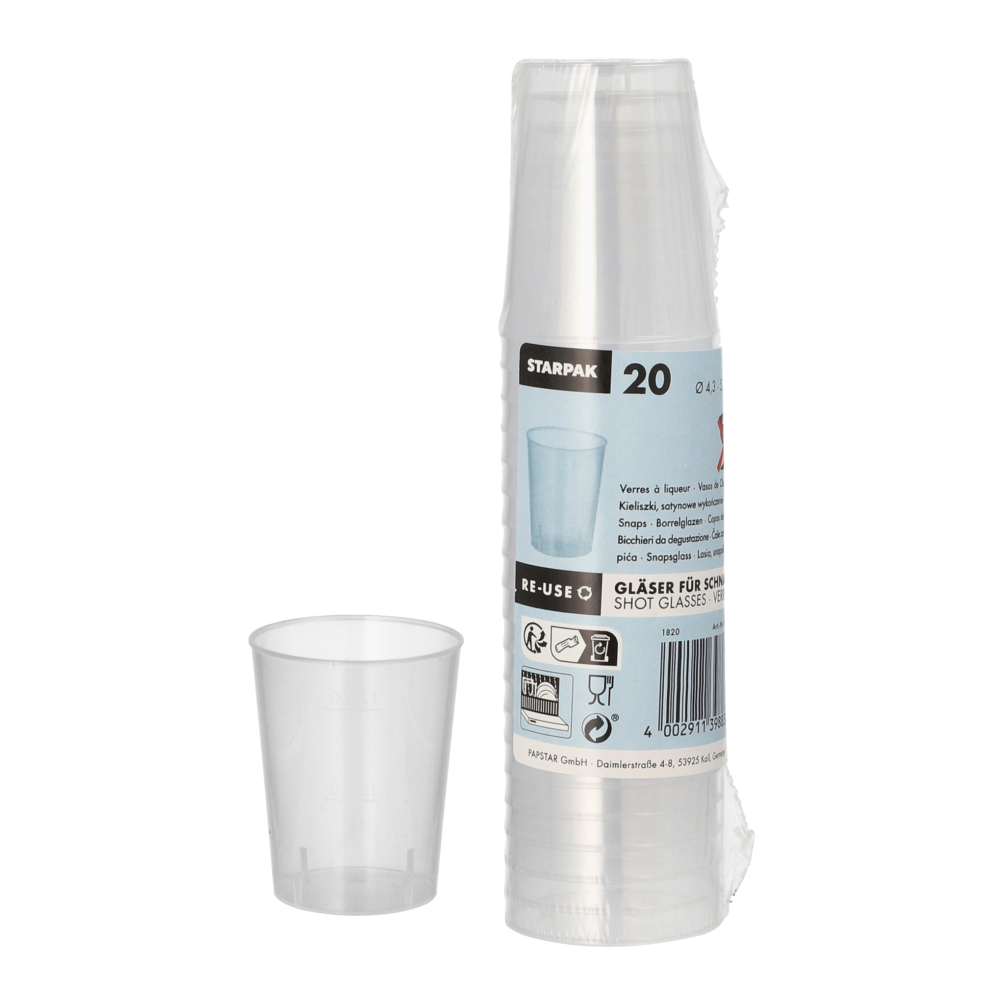 Shotglas 20-pk 4 cl