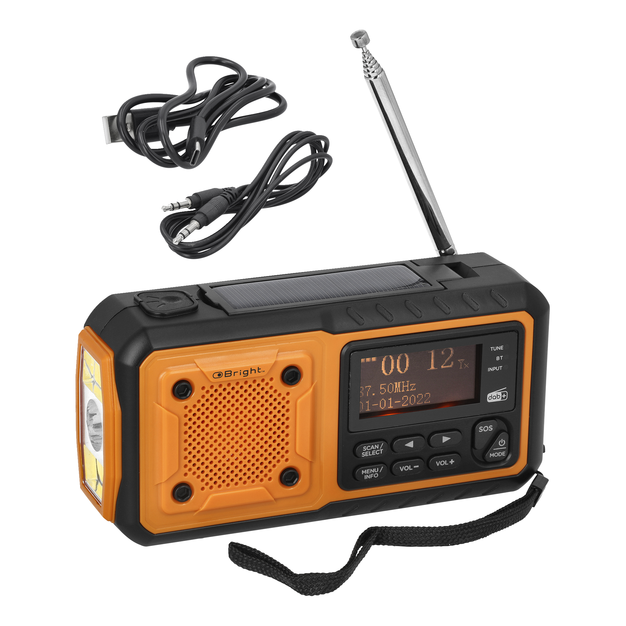 Vevradio med solcell FM/DAB 2500 mAh