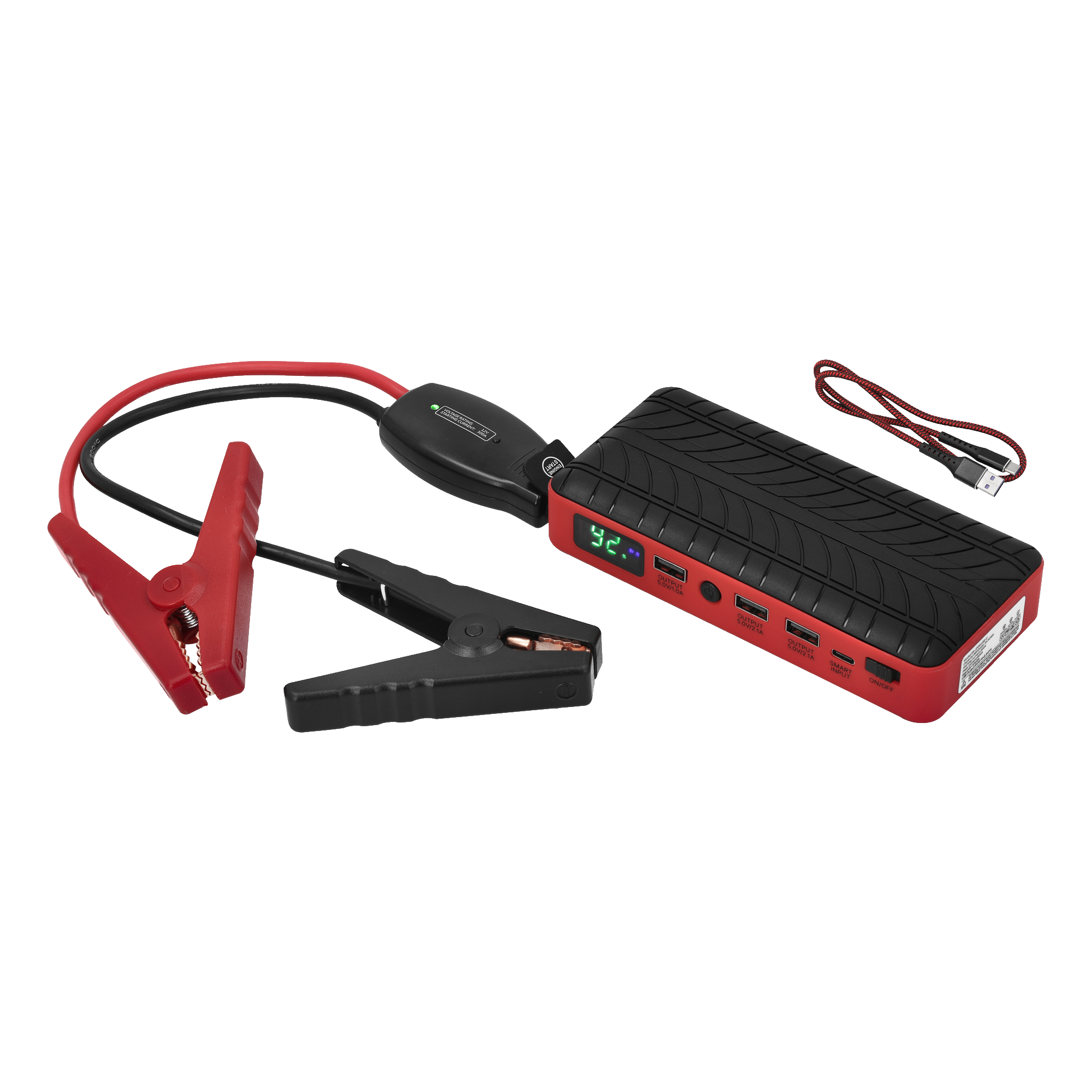 Hjälpstart med powerbank 12 V 9600 mAh