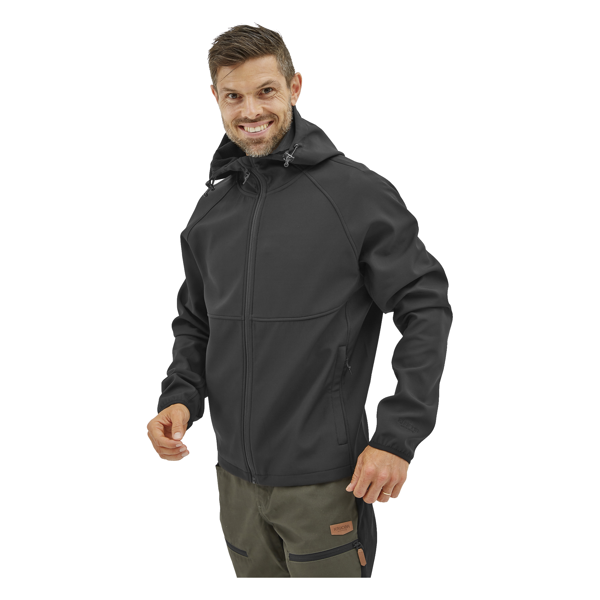 Fleecefôret softshelljakke for menn XL