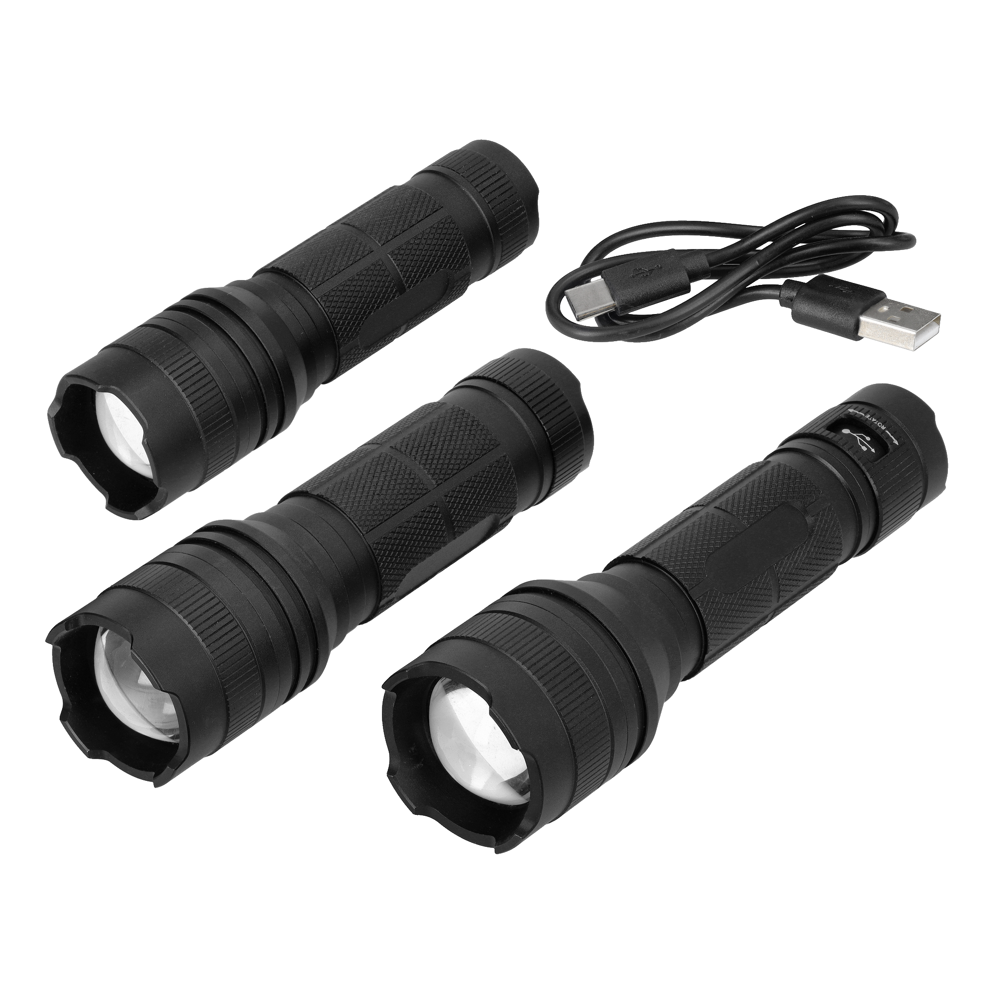 Ficklampor LED 3-pk 500–1500 lm