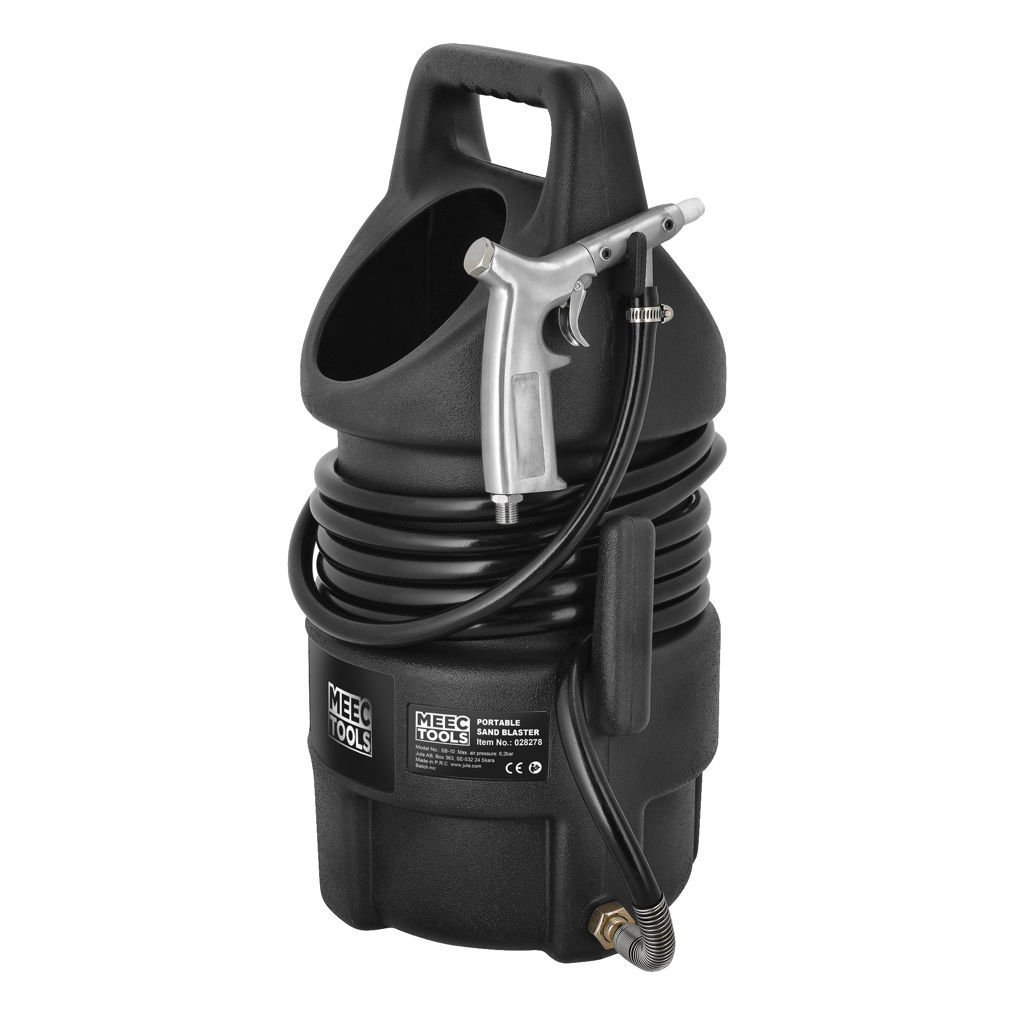 Tryckluftsdriven sandbläster 10 l 120 l/min 1/4"