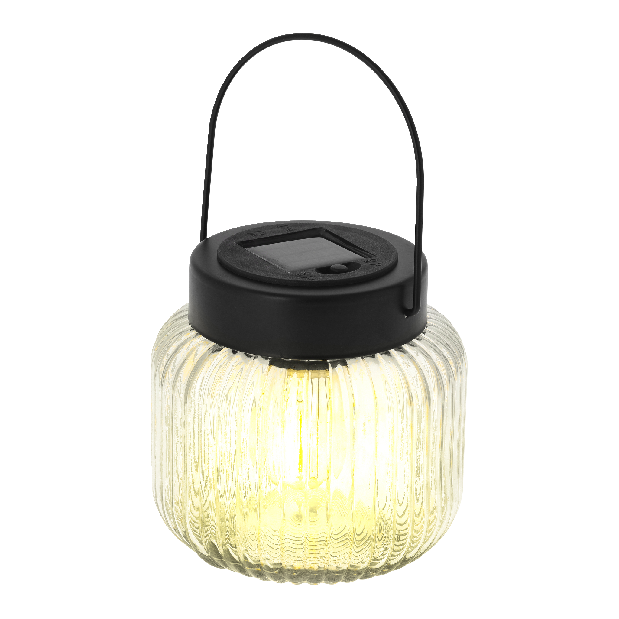 Solcellelykt LED 12,5xØ12,5 cm