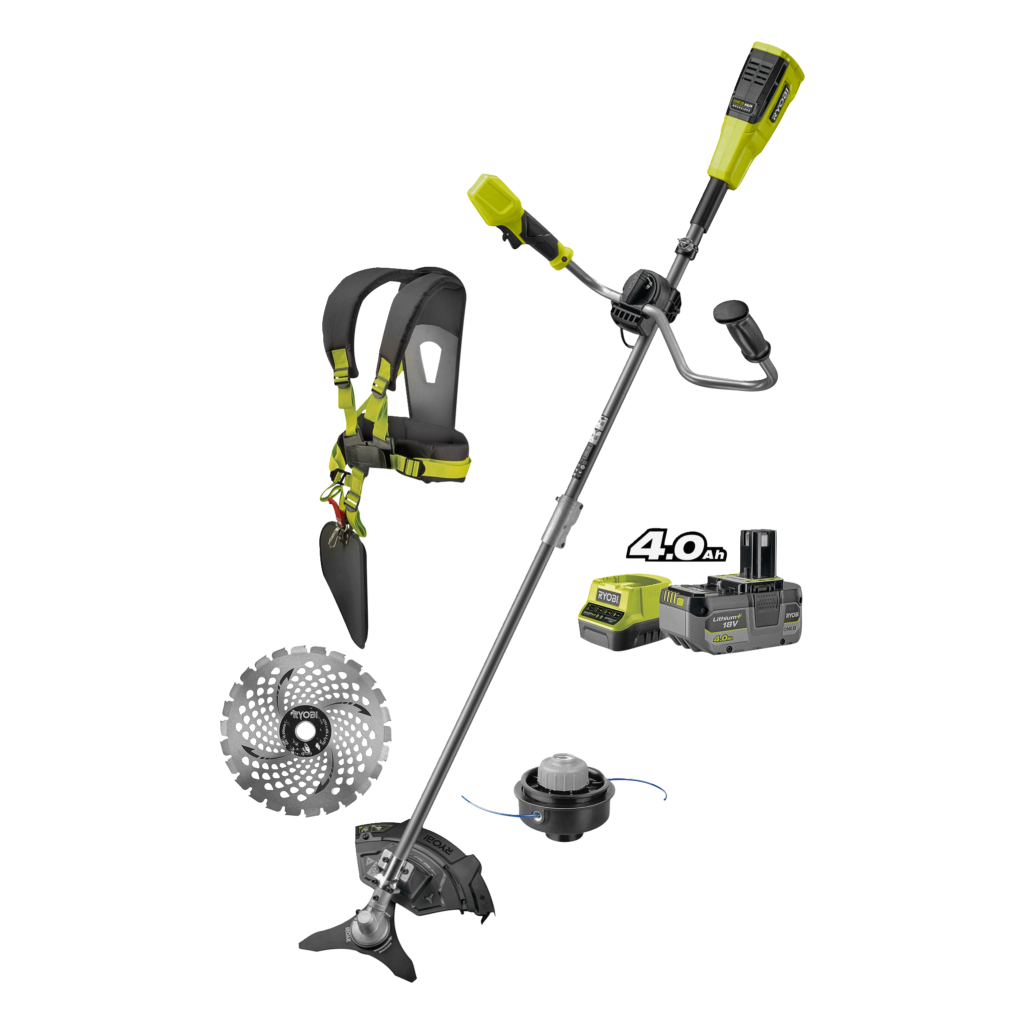 Batteridriven röjsåg 18 V 38 cm 4,0 Ah