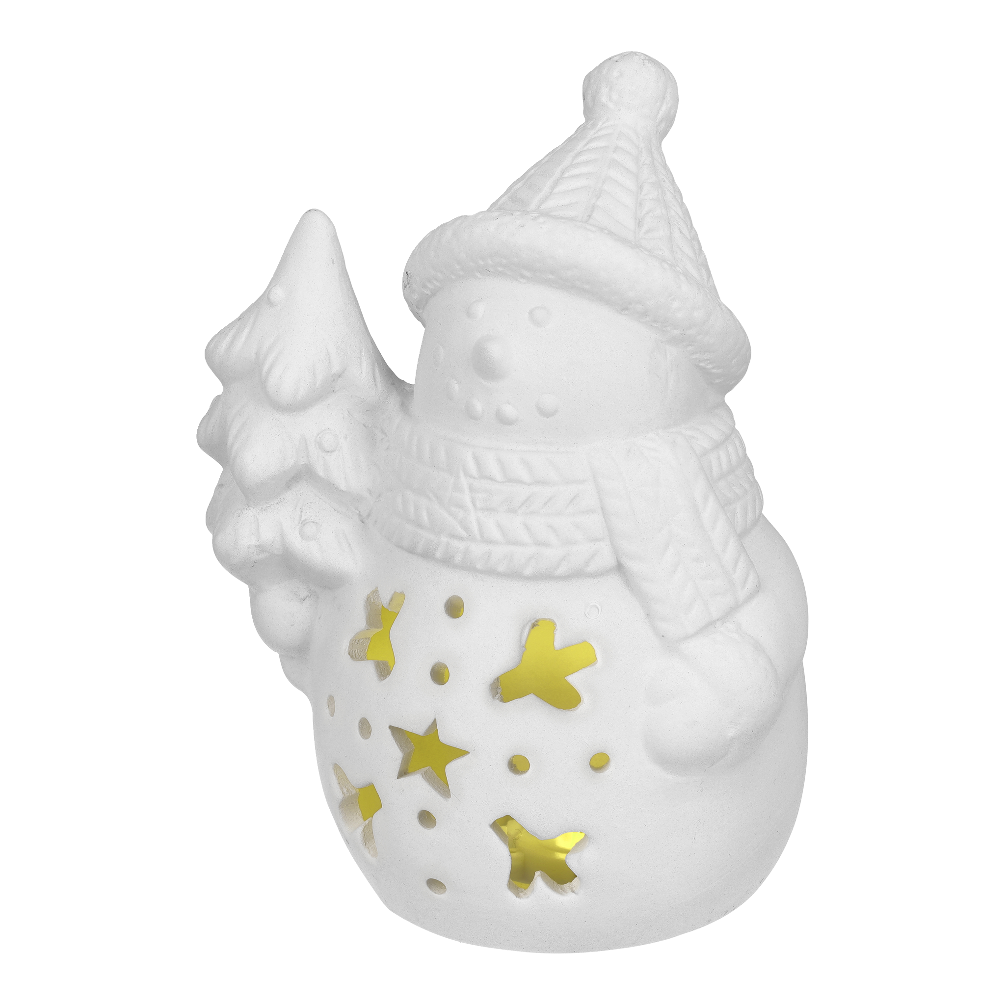 Snögubbe med LED-belysning