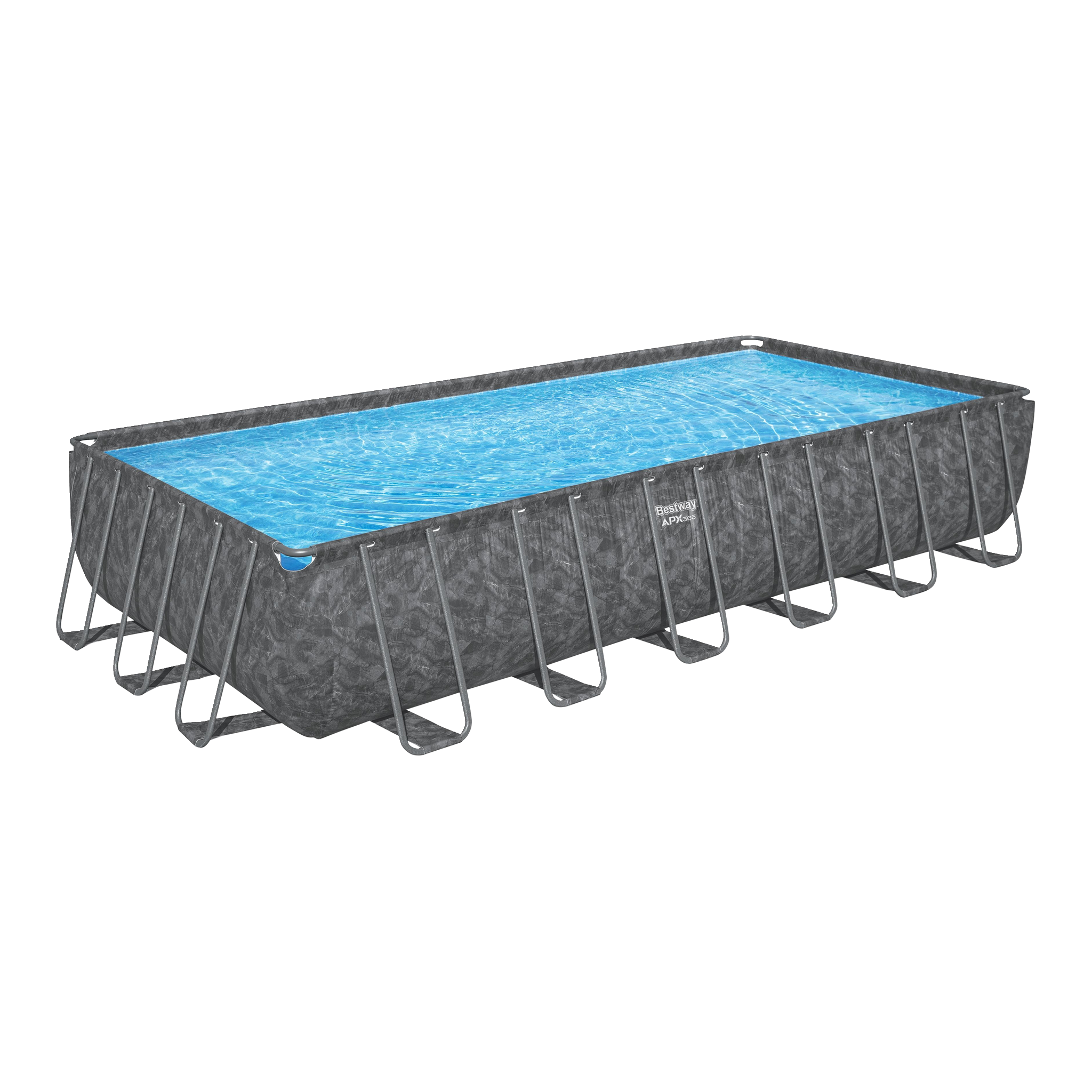 Pool med stålram 732x366x132 cm 30 045 l