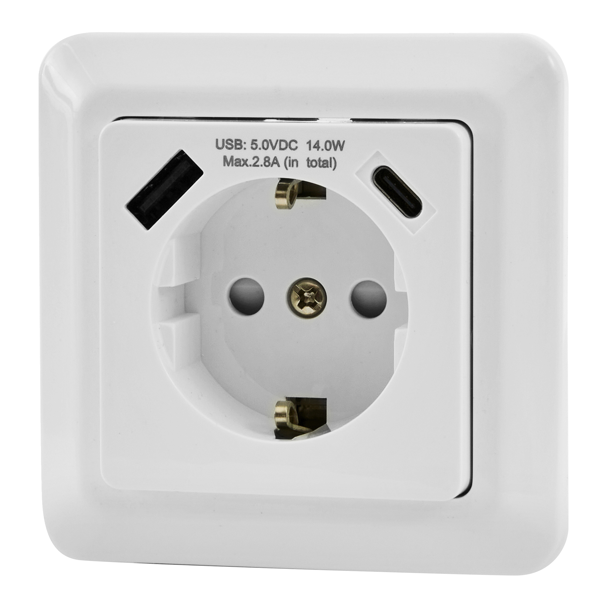 Vägguttag med USB