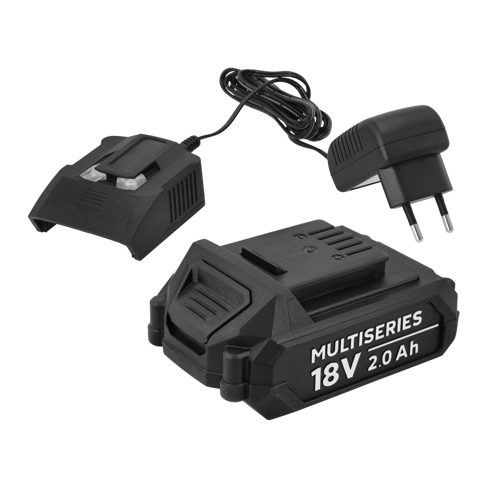 Batteri + batteriladdare 18 V 2,0 Ah 0,5 A