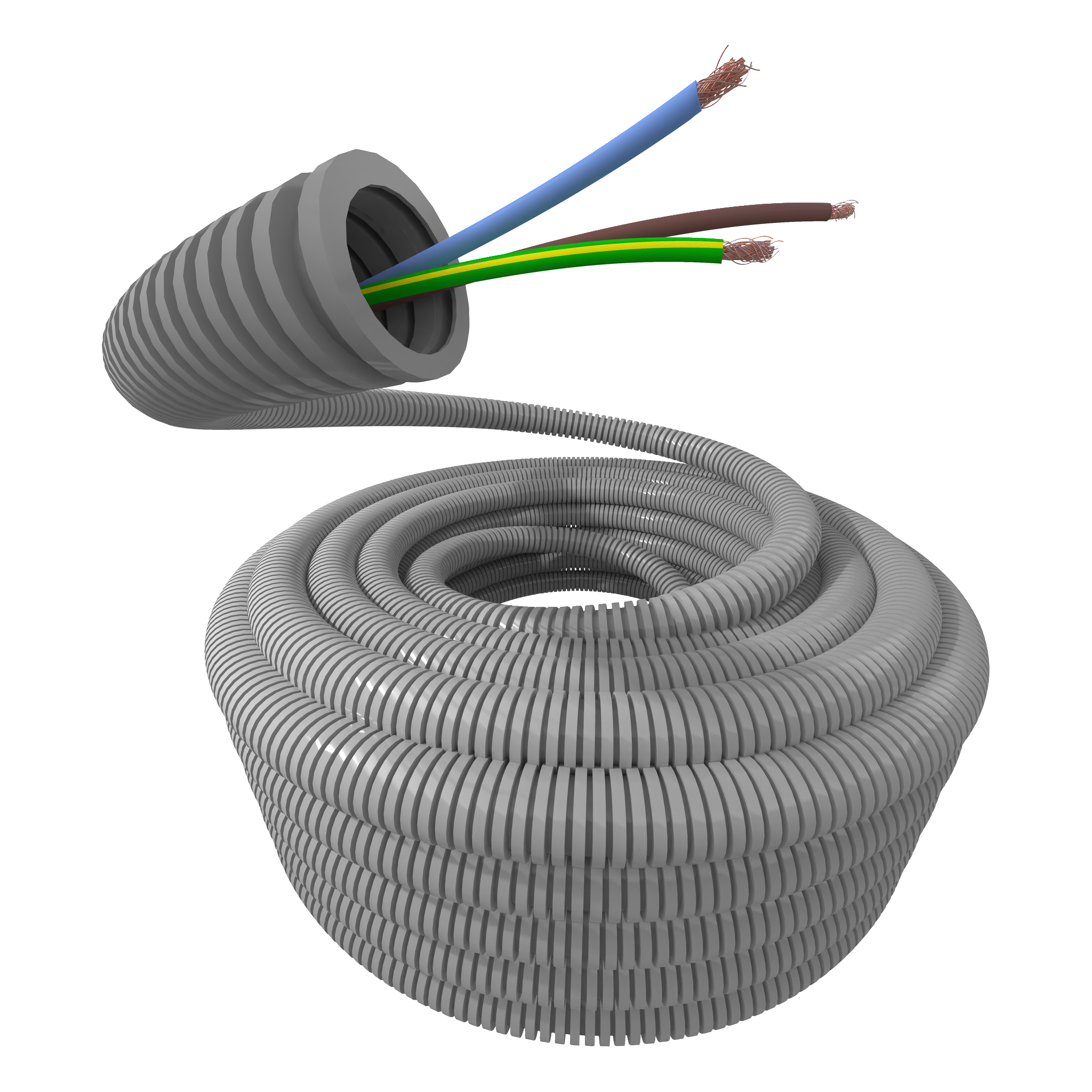 Fleksibel slange med kabel FQ3G2,5 16 mm 25 m