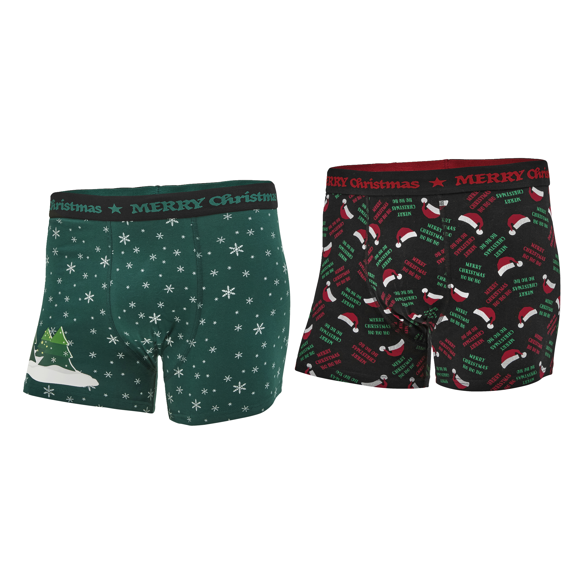 Boksershorts med julemotiv 2-pk M